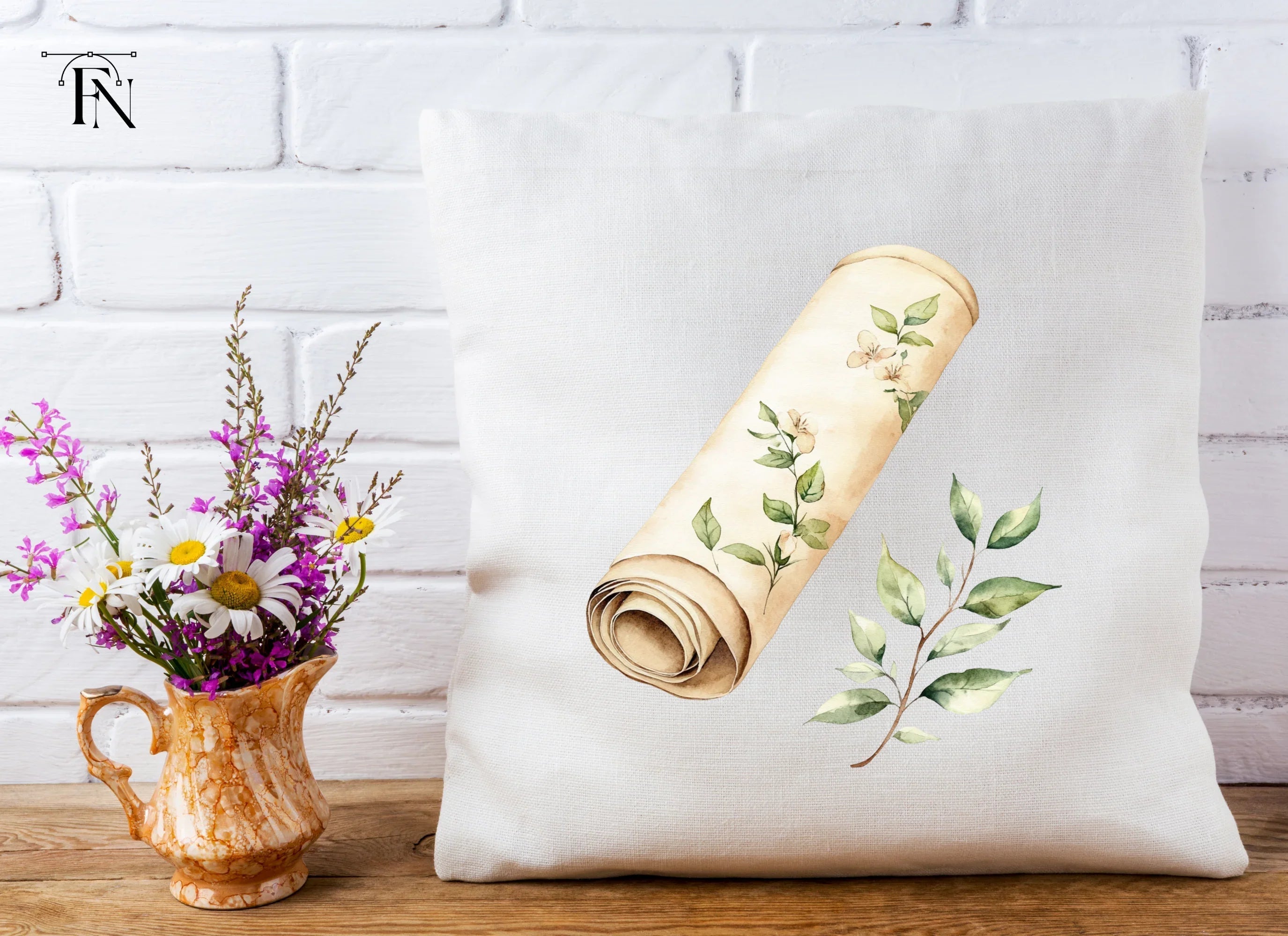 Floral Scroll Clipart Bundle