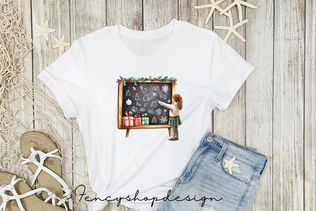 Christmas School Chalkboard Clipart Bundle