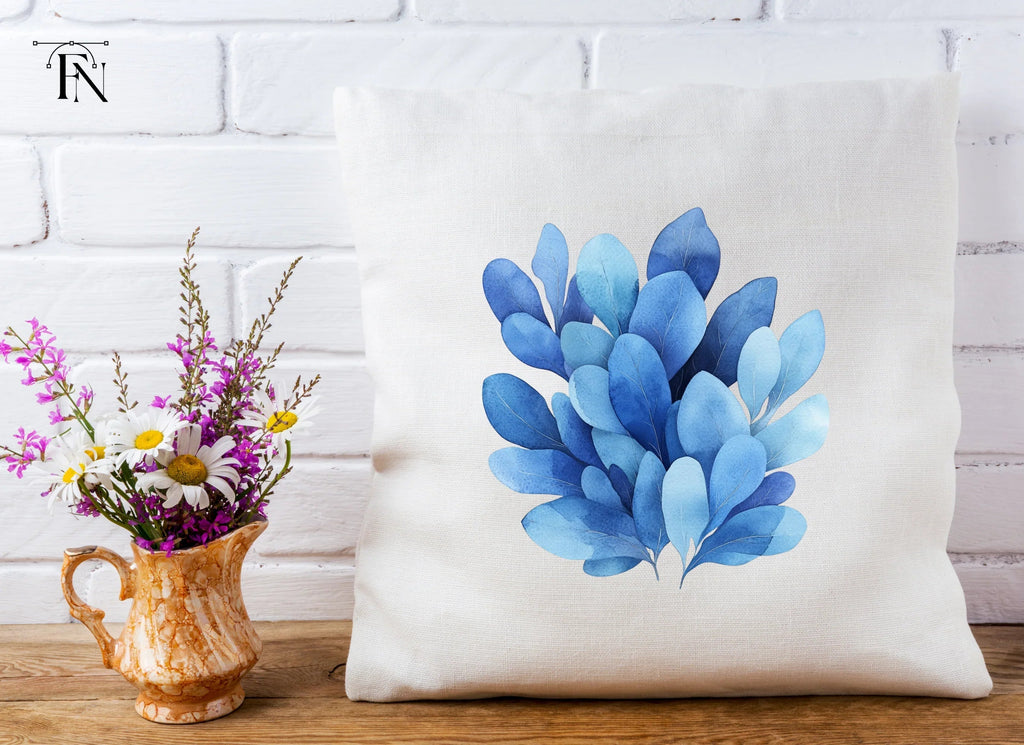 Blue Leaves Clipart Bundle