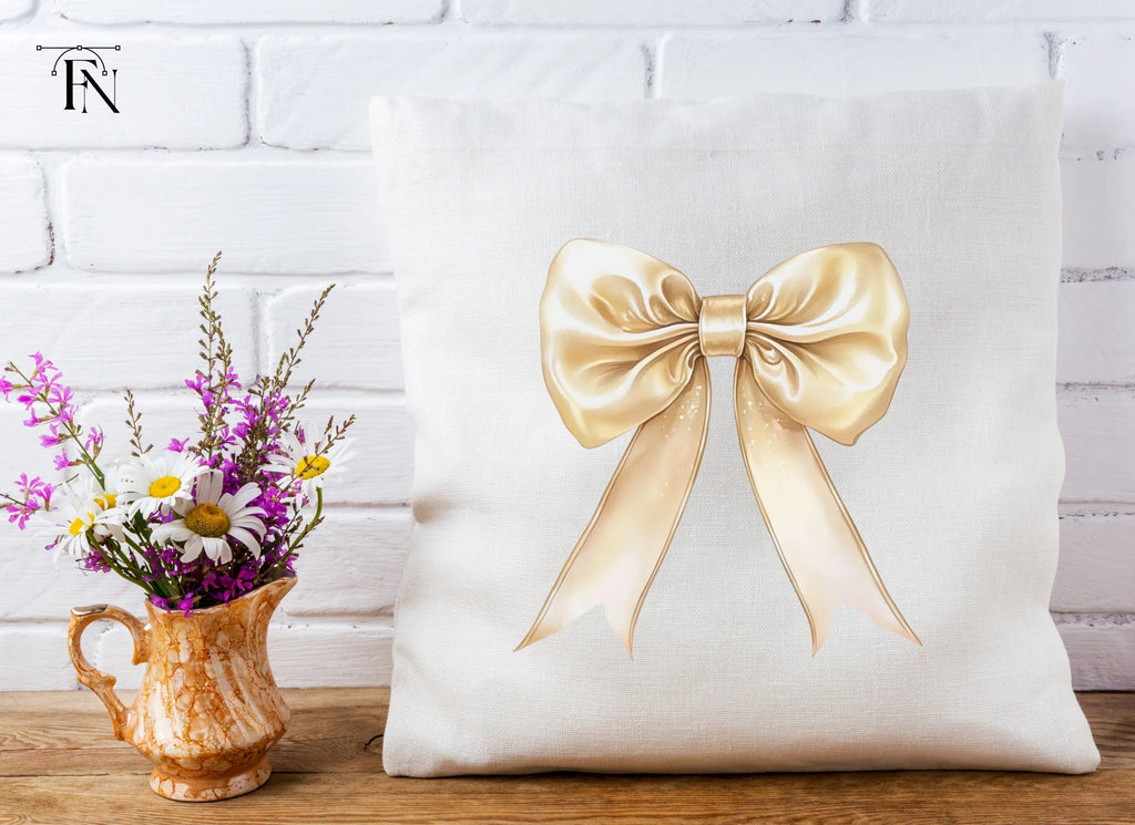 Elegant Gold Bows Clipart Bundle