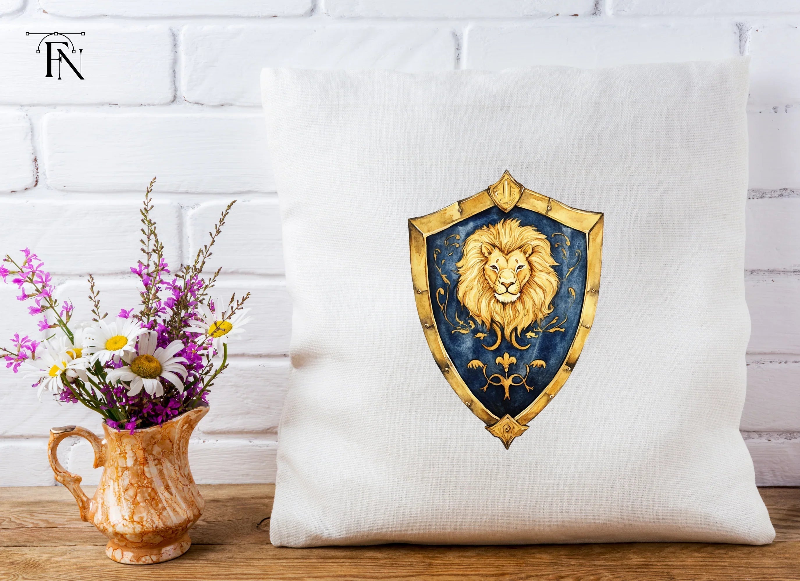 Regal Lion Shields Clipart Bundle