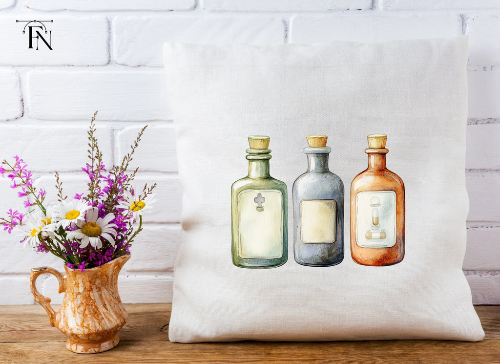 Vintage Potion Bottles Clipart Bundle