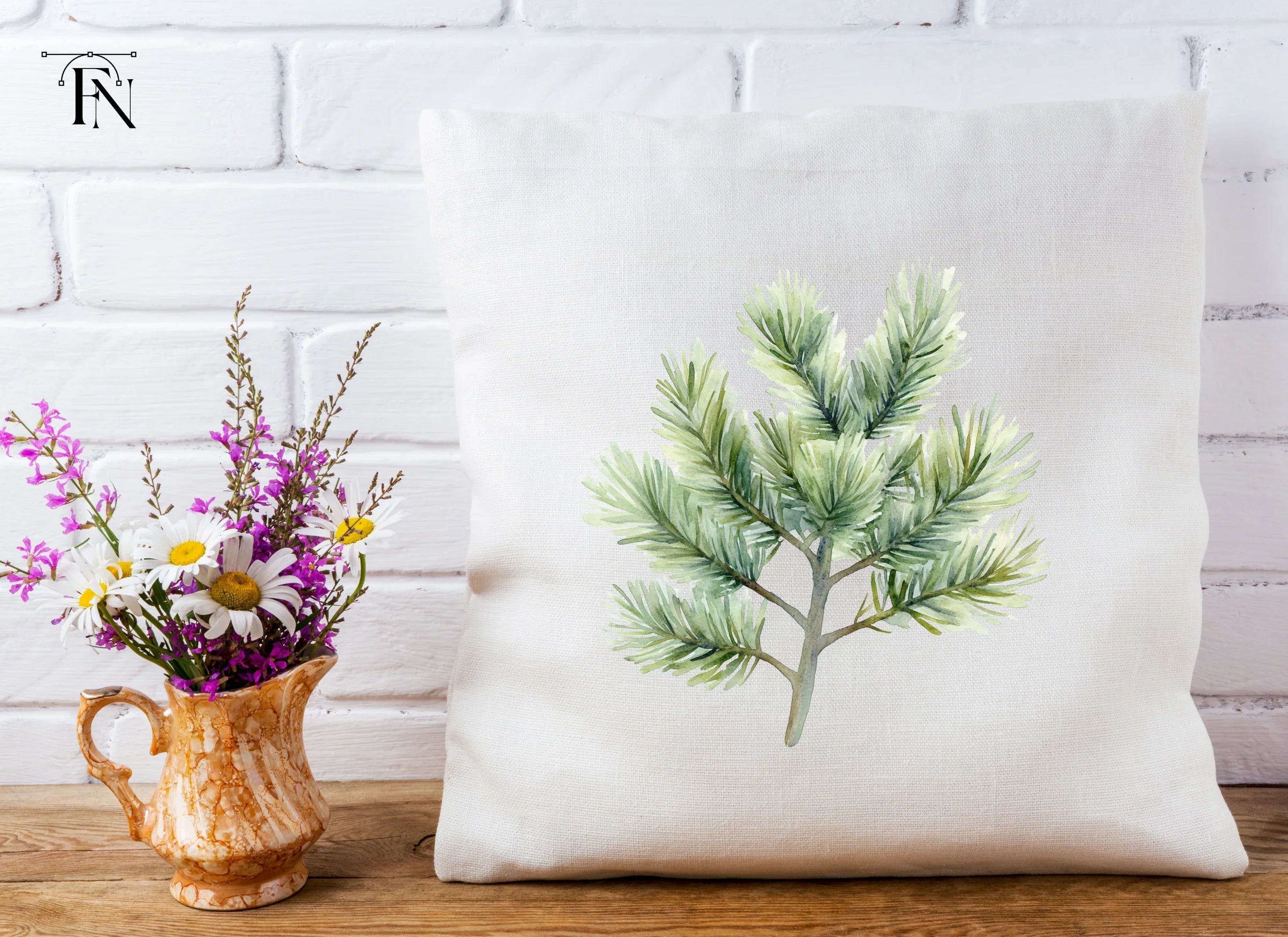 Pine Branch Clipart Bundle