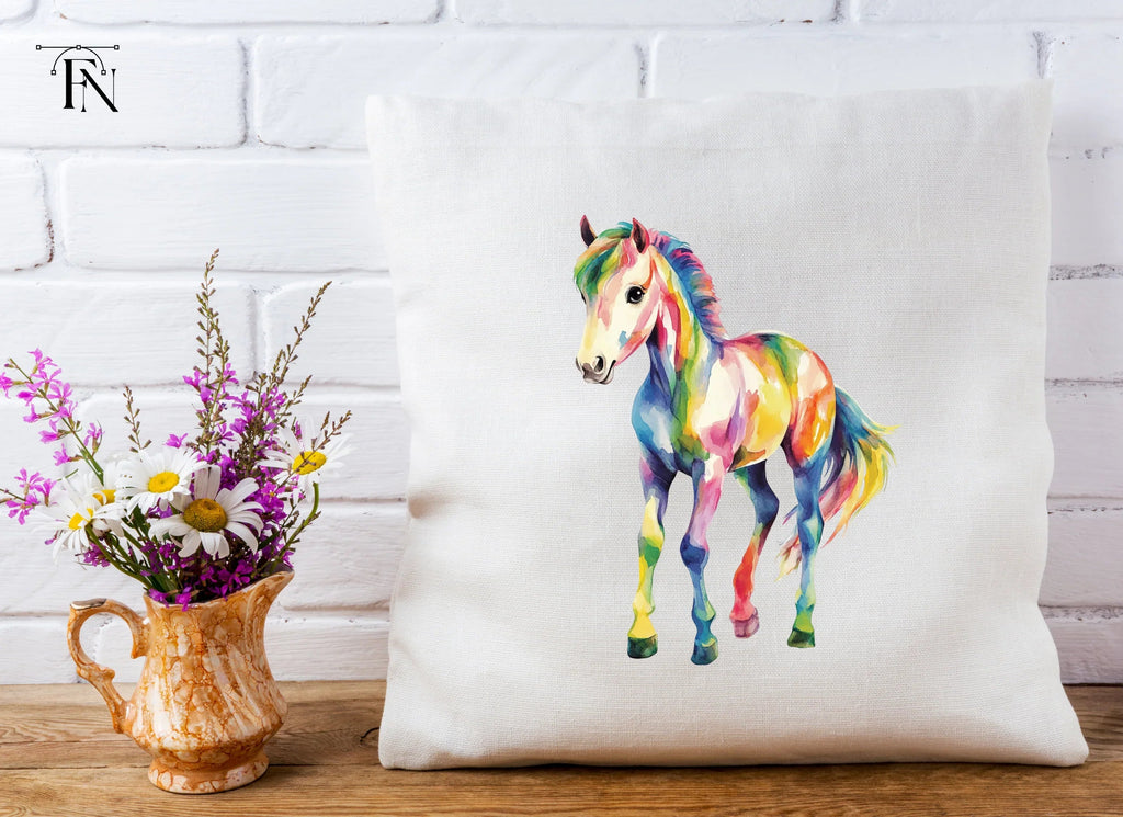 Playful Rainbow Foal Clipart Bundle