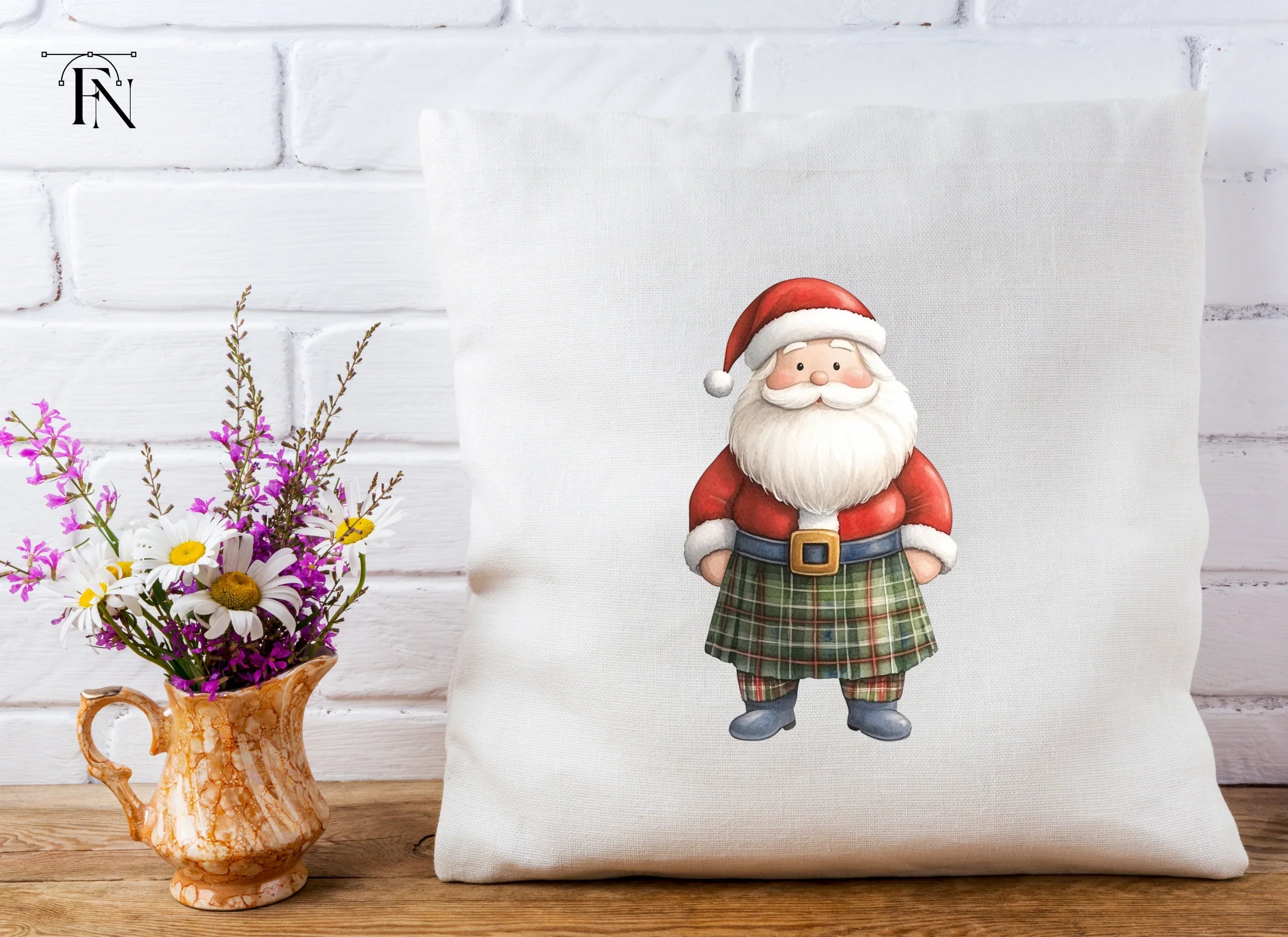 Scottish Santa Claus Clipart Bundle