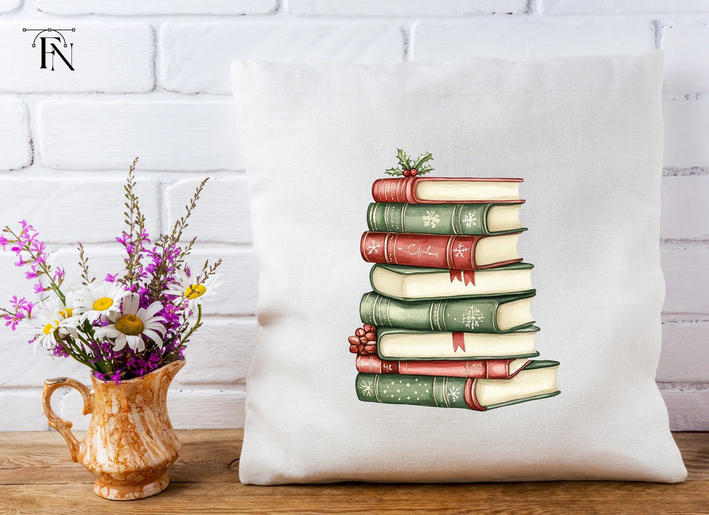 Christmas Books Stack Clipart Bundle
