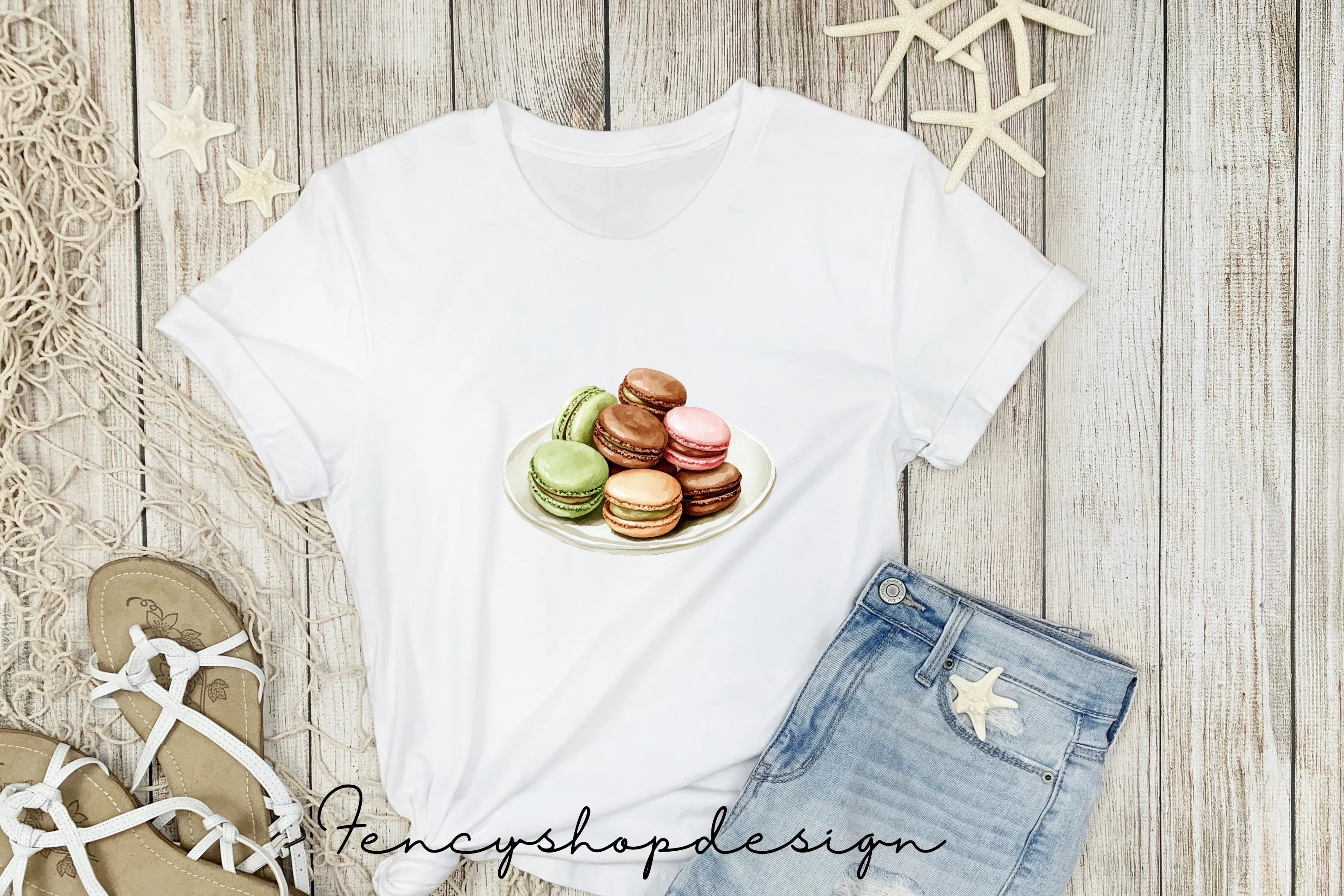 Macaron Dessert Clipart Bundle