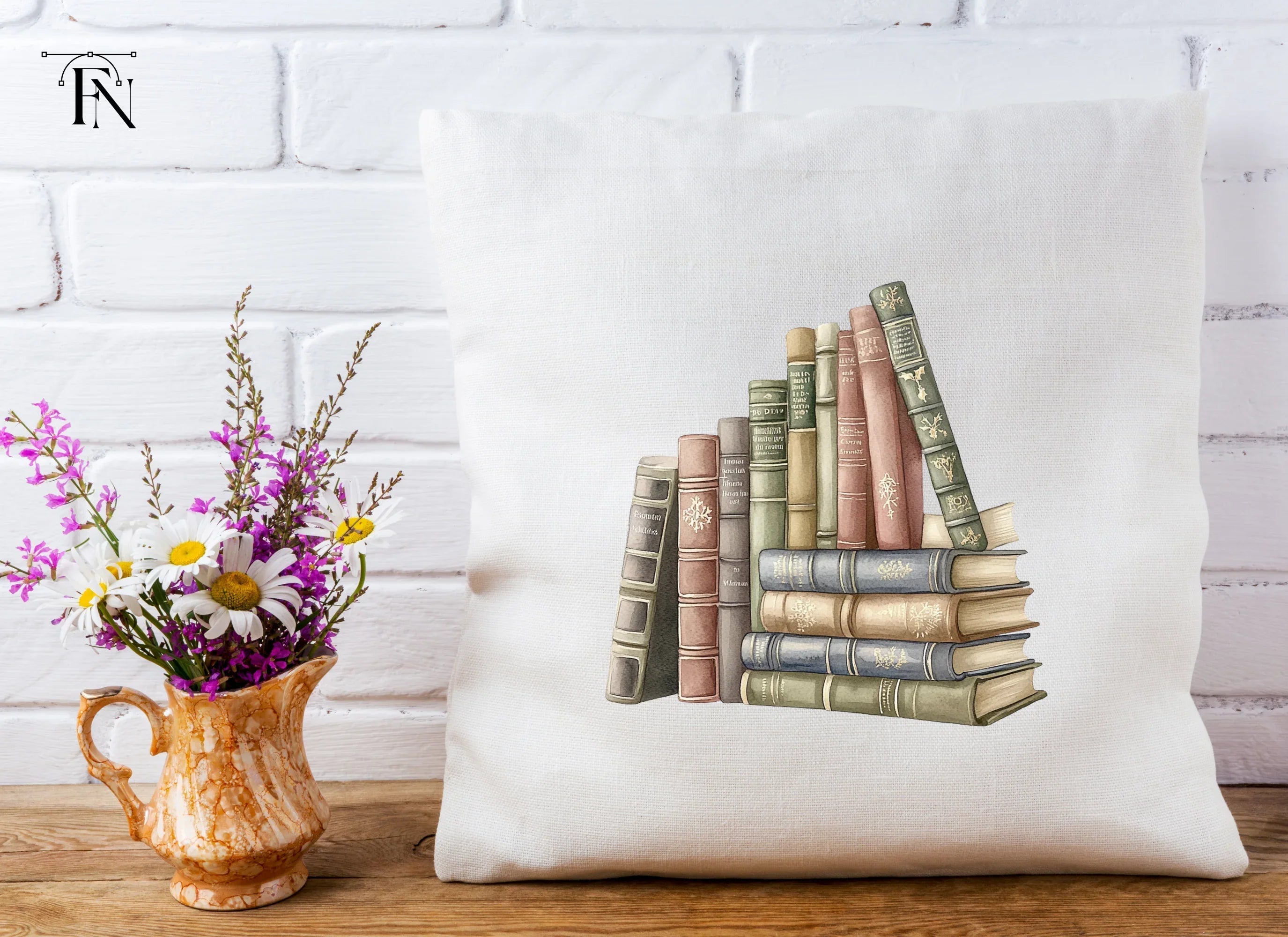 Vintage Books Stack Clipart Bundle