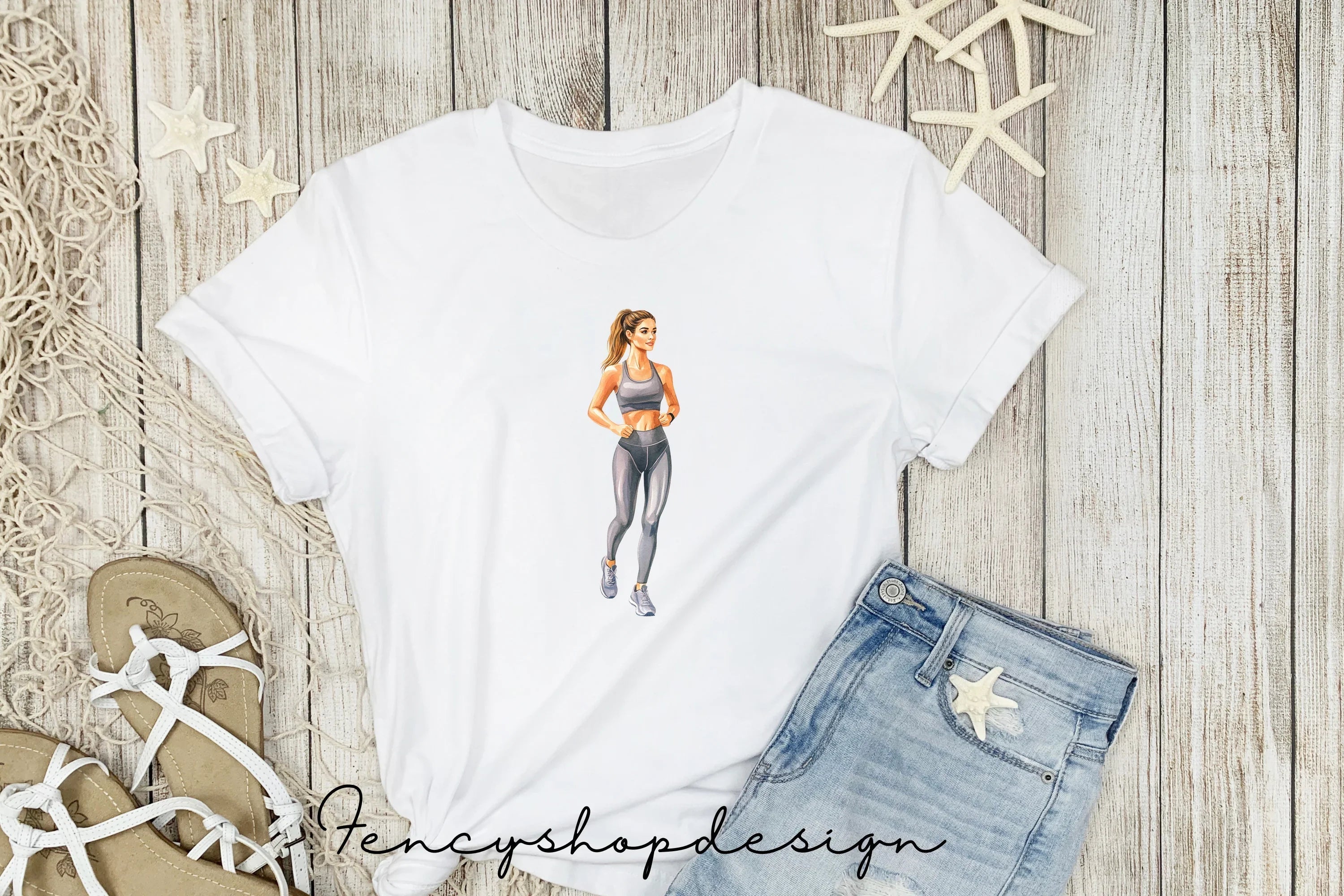 Active Women Running Clipart Bundle