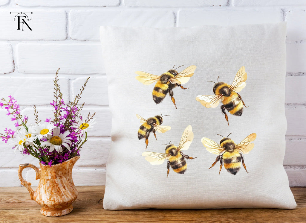 Flying Bumblebee Illustrations Clipart Bundle