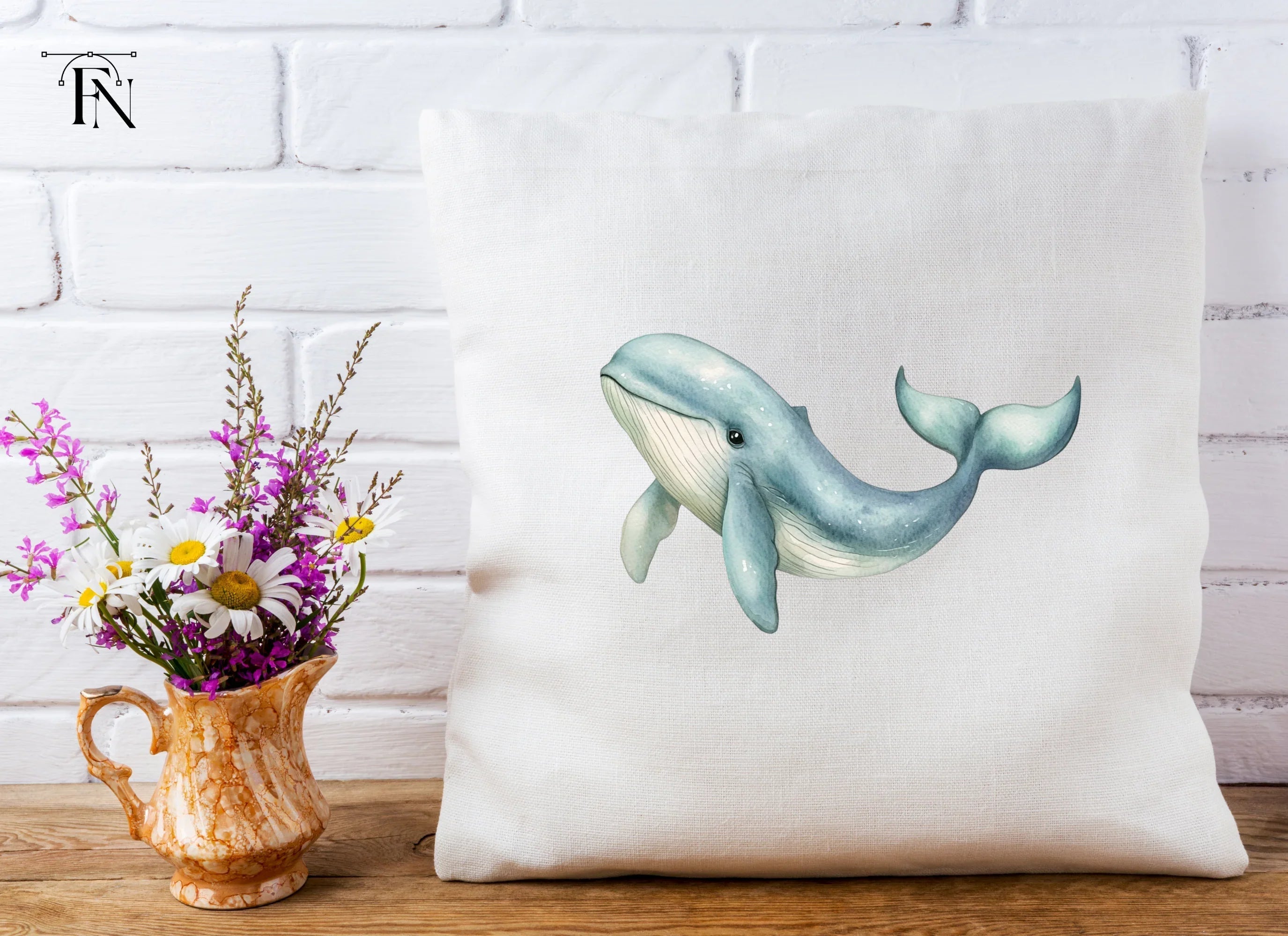 Blue Whale Clipart Bundle