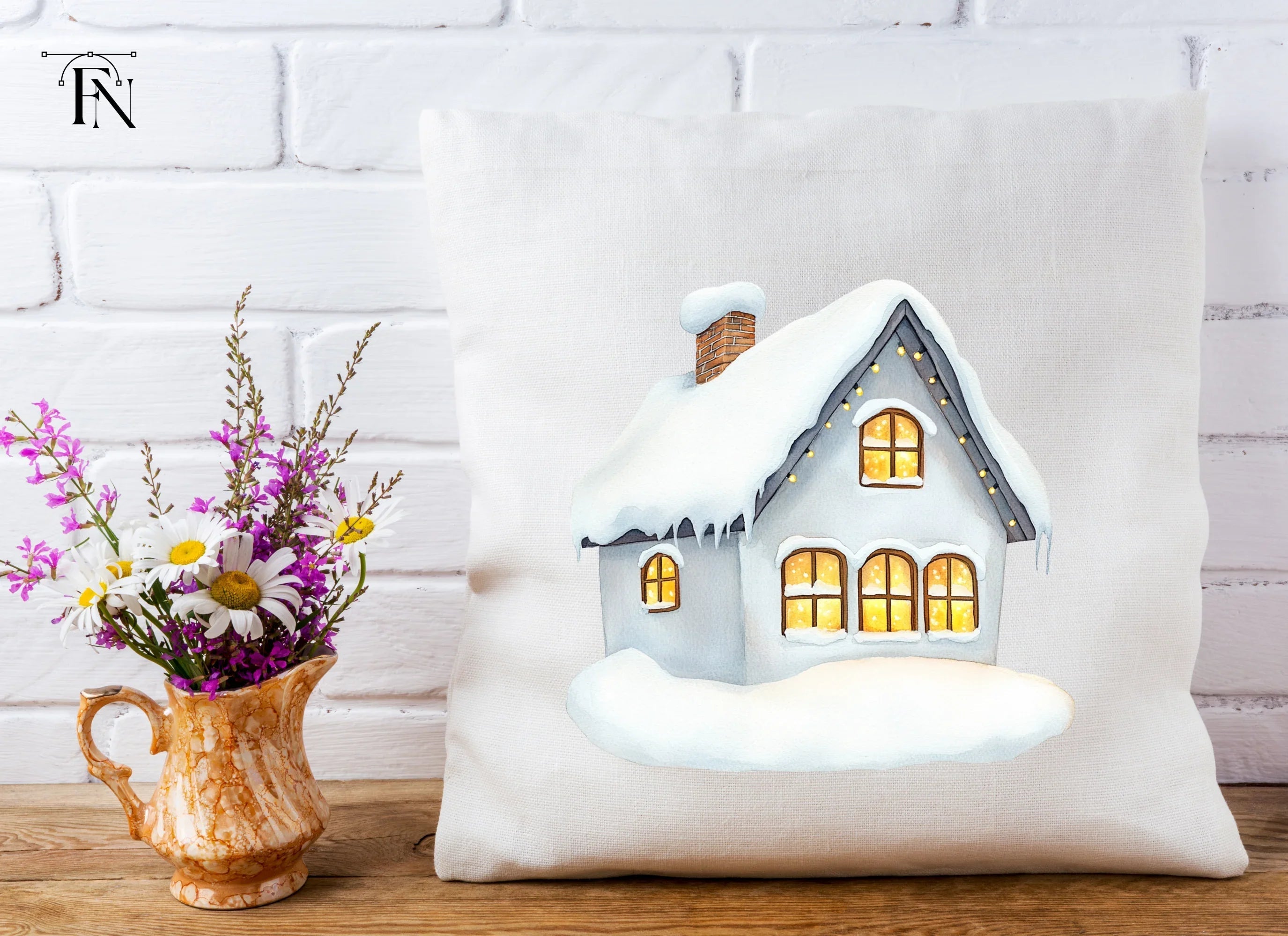 Winter Houses Clipart Bundle