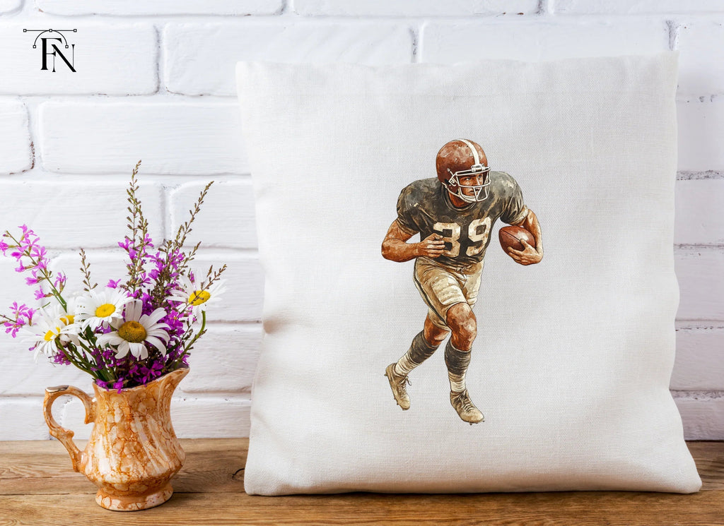 Vintage Football Player Clipart Bundle