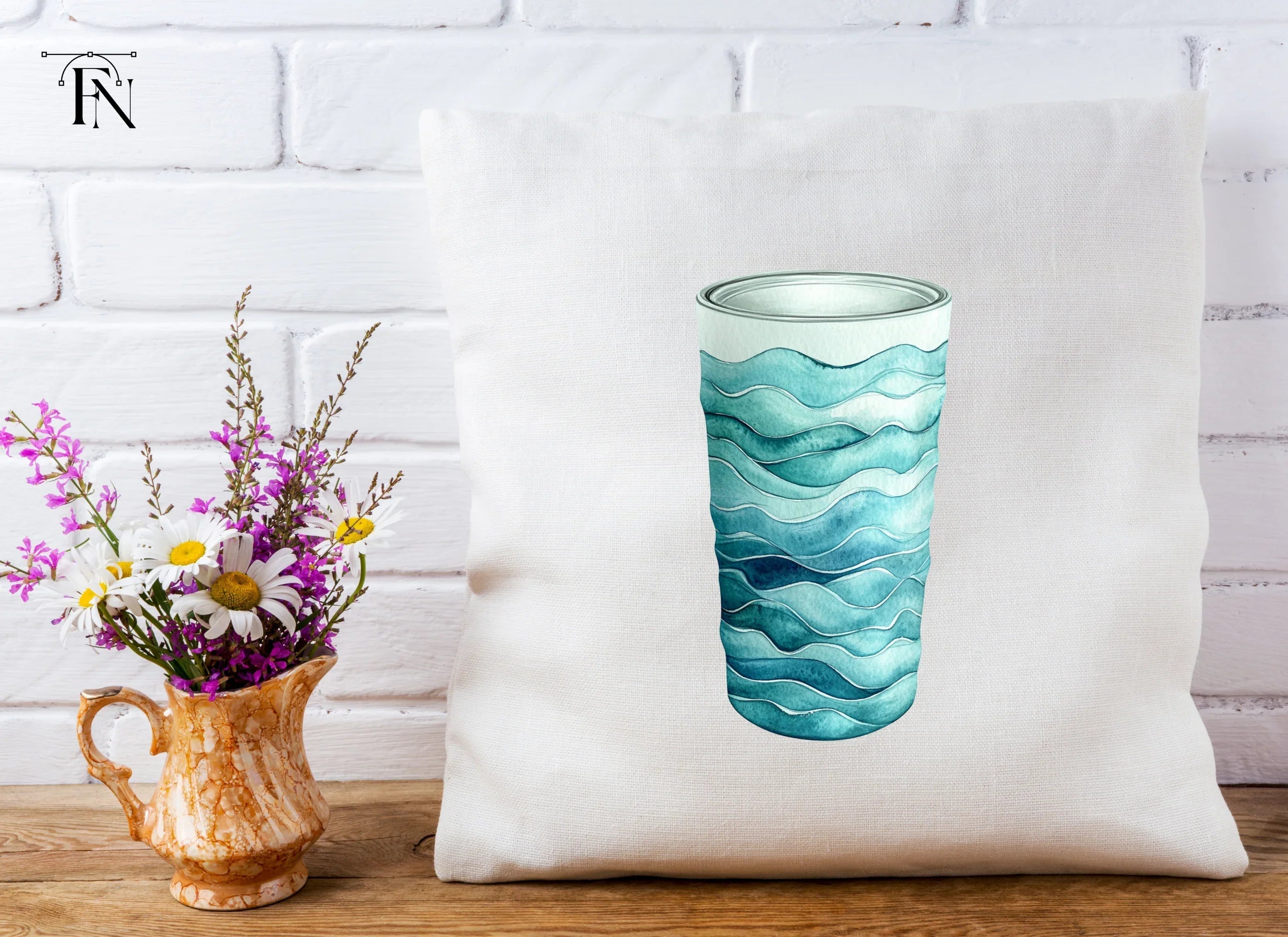 Ocean Waves Tumbler Clipart Bundle