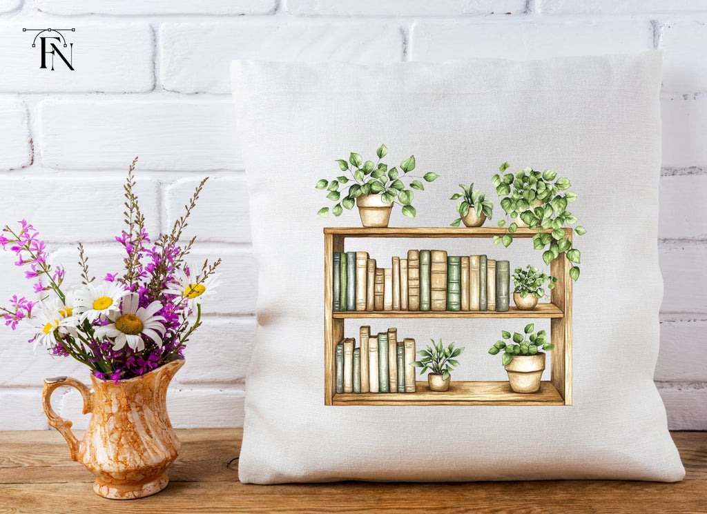 Bookshelf with Potted Plants Clipart Bundle