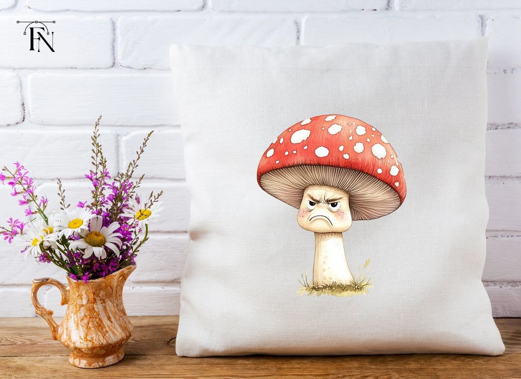 Angry Mushroom Character Clipart Bundle