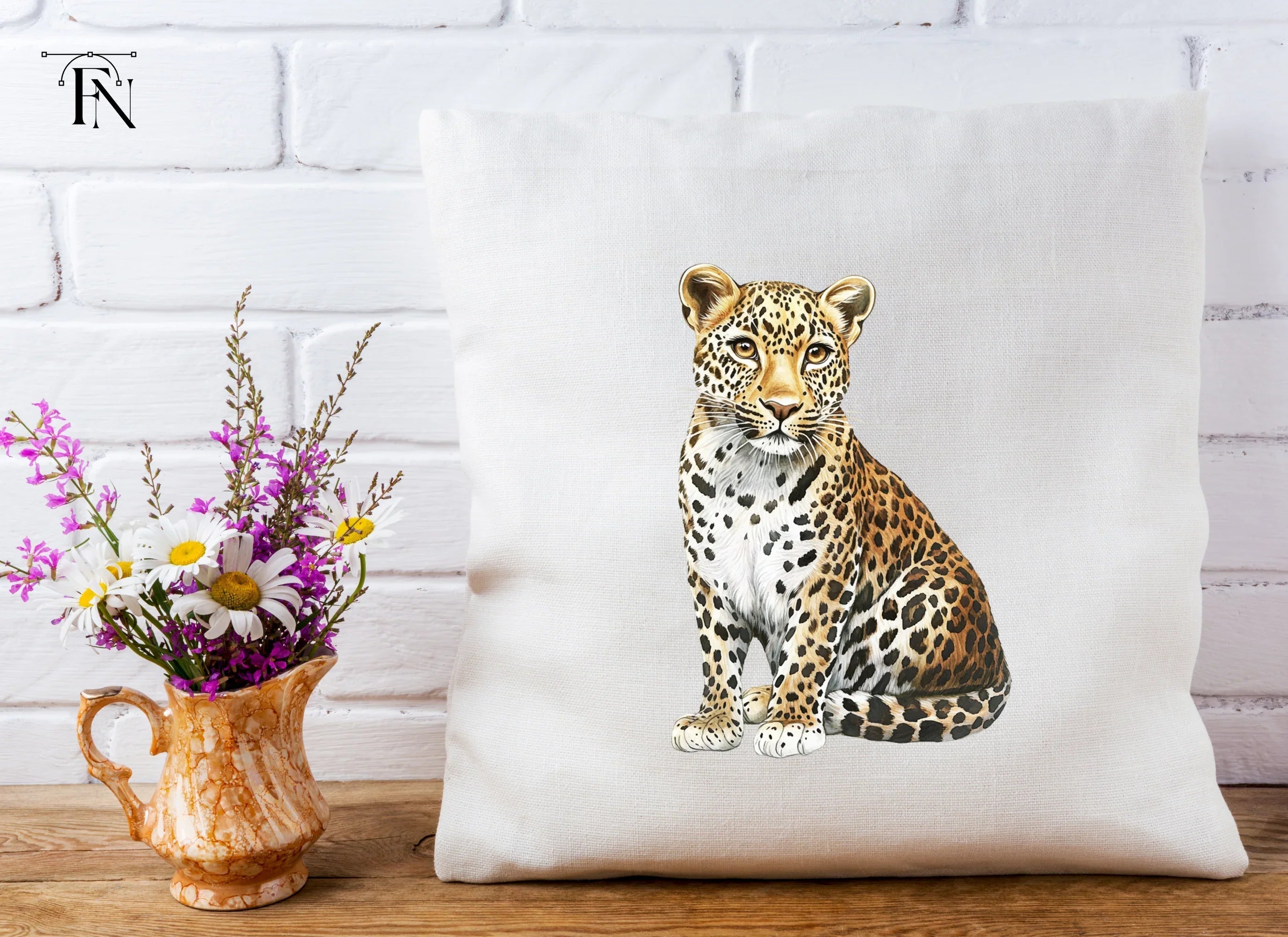 Sitting Leopard Clipart Bundle