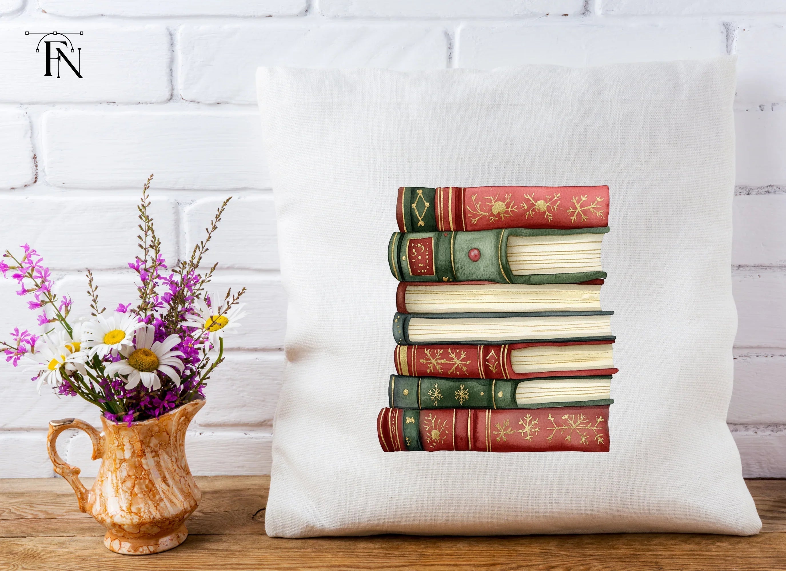 Stack of Christmas Books Clipart Bundle