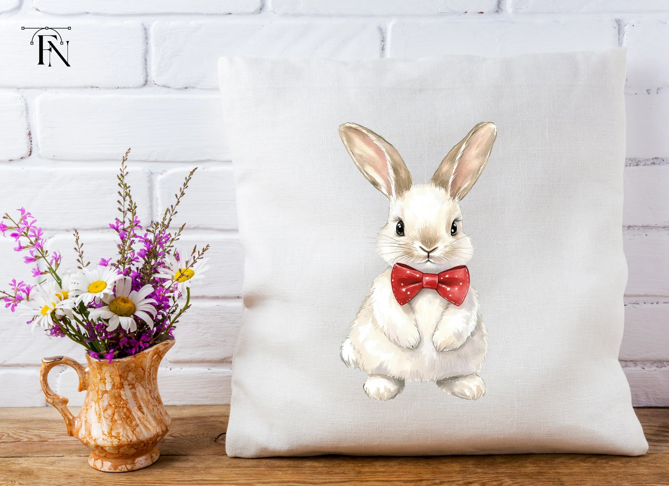 Charming Bunny with Bow Tie Clipart Bundle
