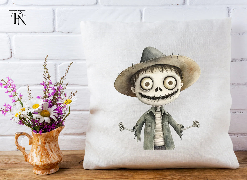 Cute Scarecrow Boy Halloween Clipart Bundle