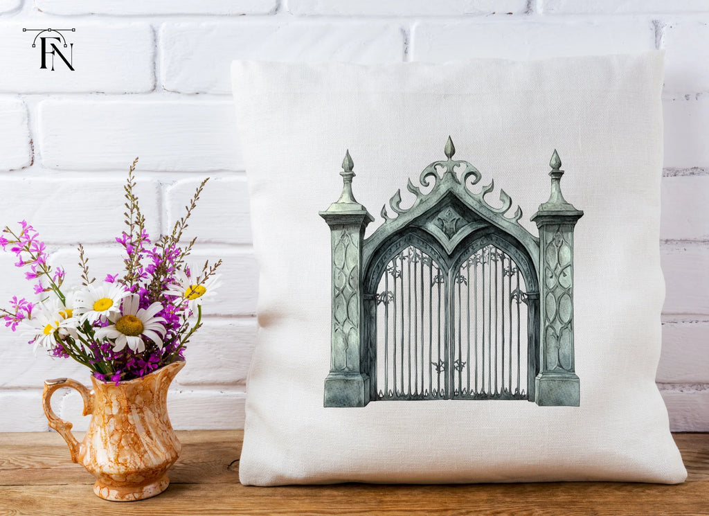 Vintage Cemetery Gate Clipart Bundle