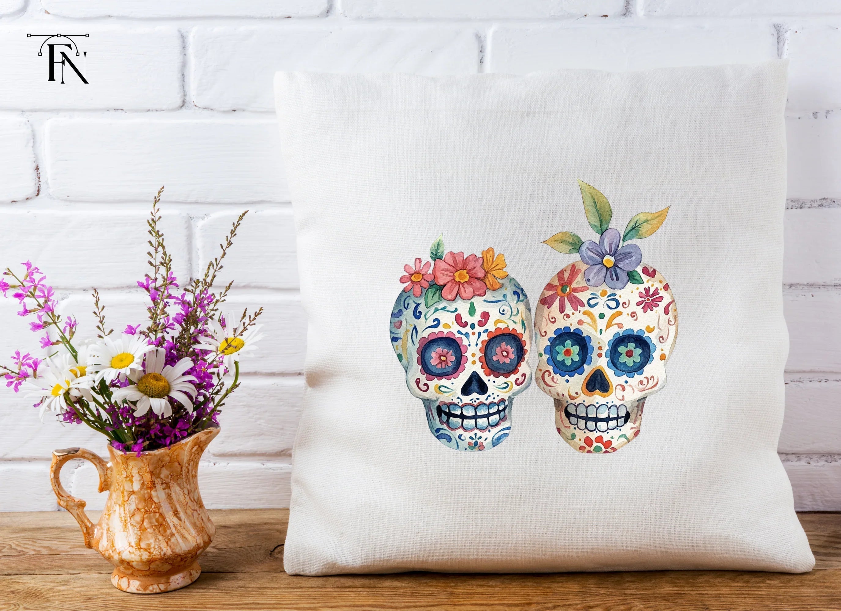 Sugar Skull Couples Clipart Bundle