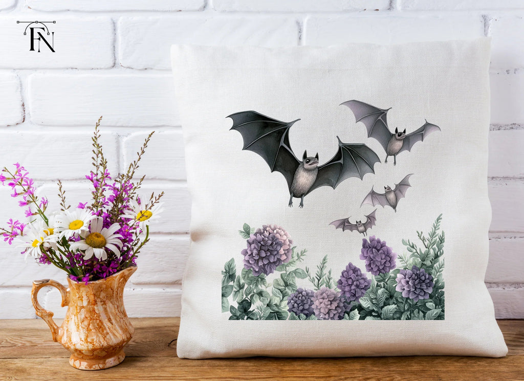 Spooky Bats and Flowers Clipart Bundle