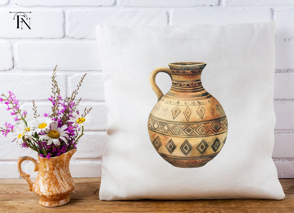 Tribal Patterned Earthenware Jug Clipart Bundle