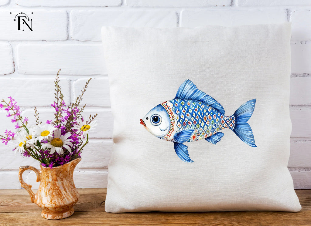 Decorative Blue Fish Clipart Bundle