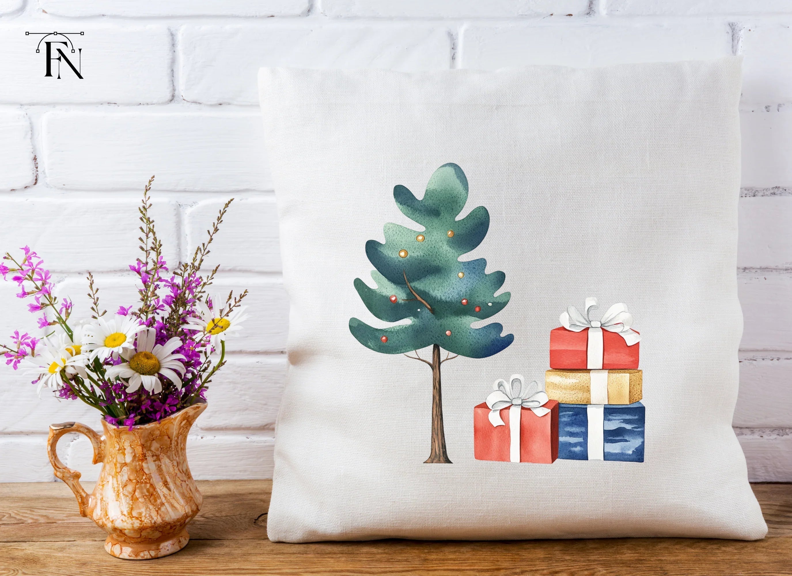 Christmas Trees Gifts Clipart Bundle