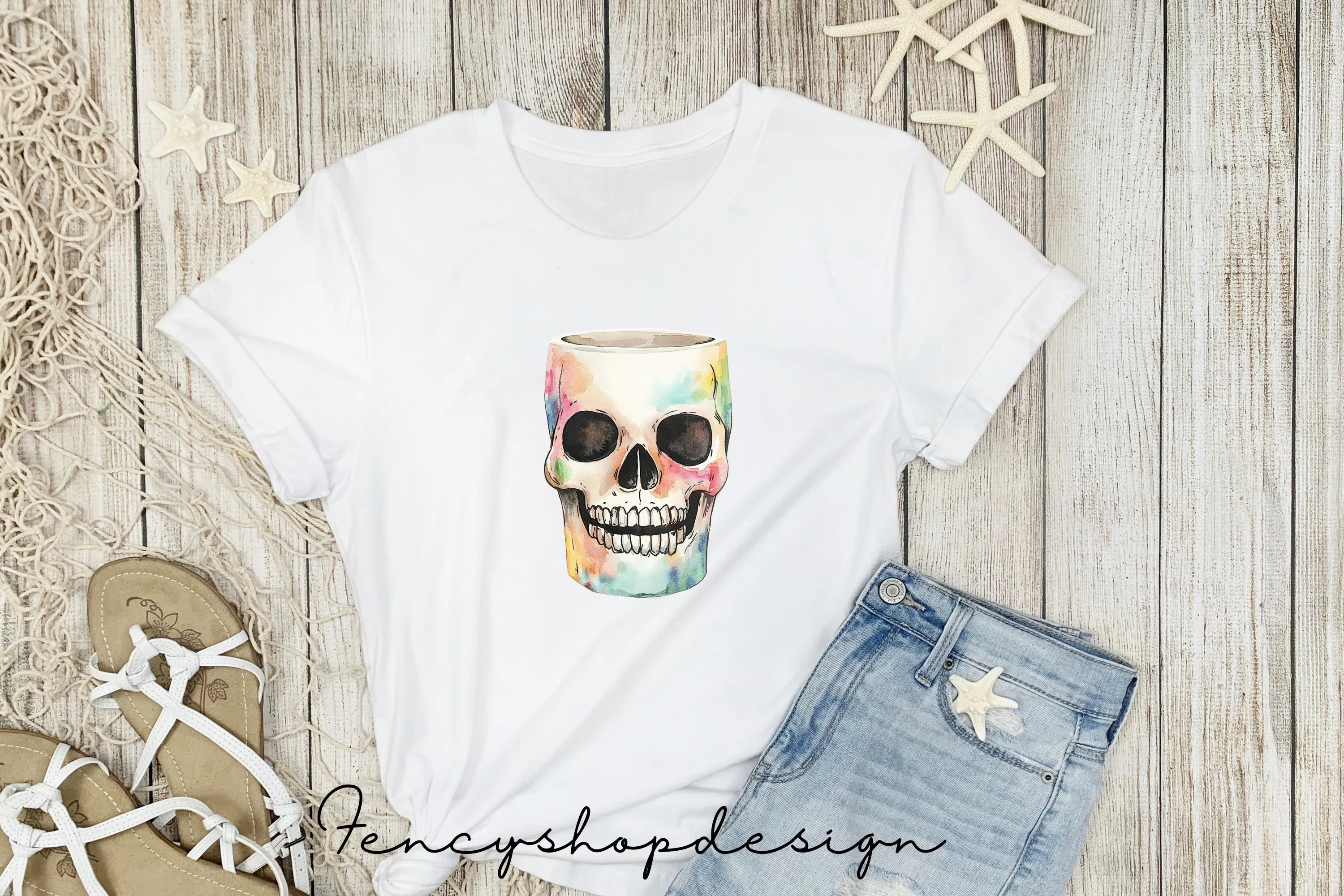 Vibrant Sugar Skull Clipart Bundle