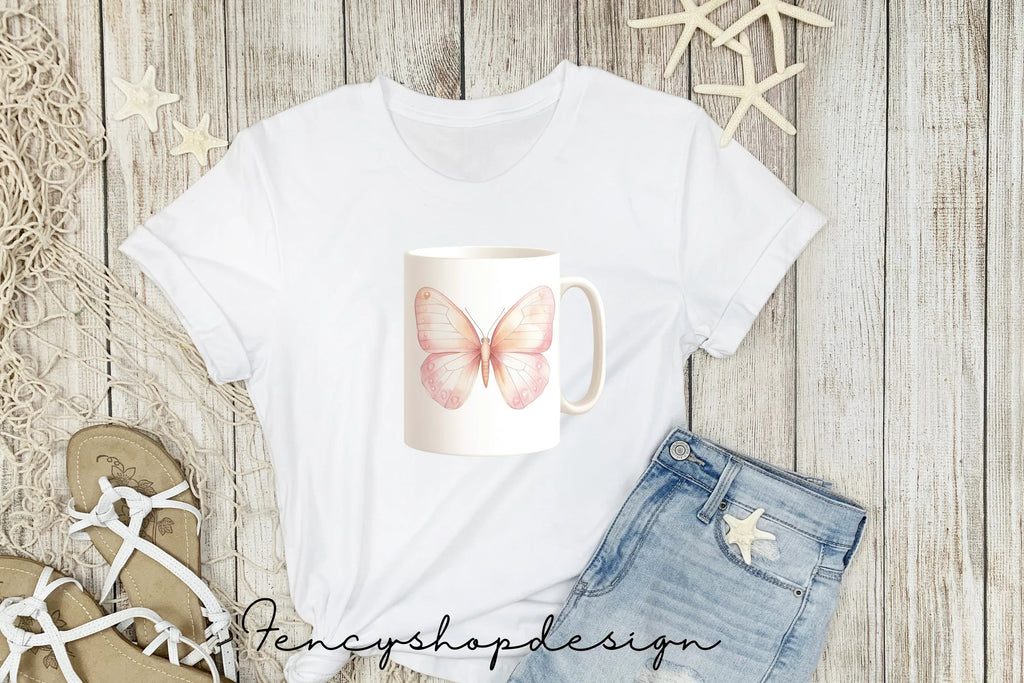 Butterfly Mugs Clipart Bundle