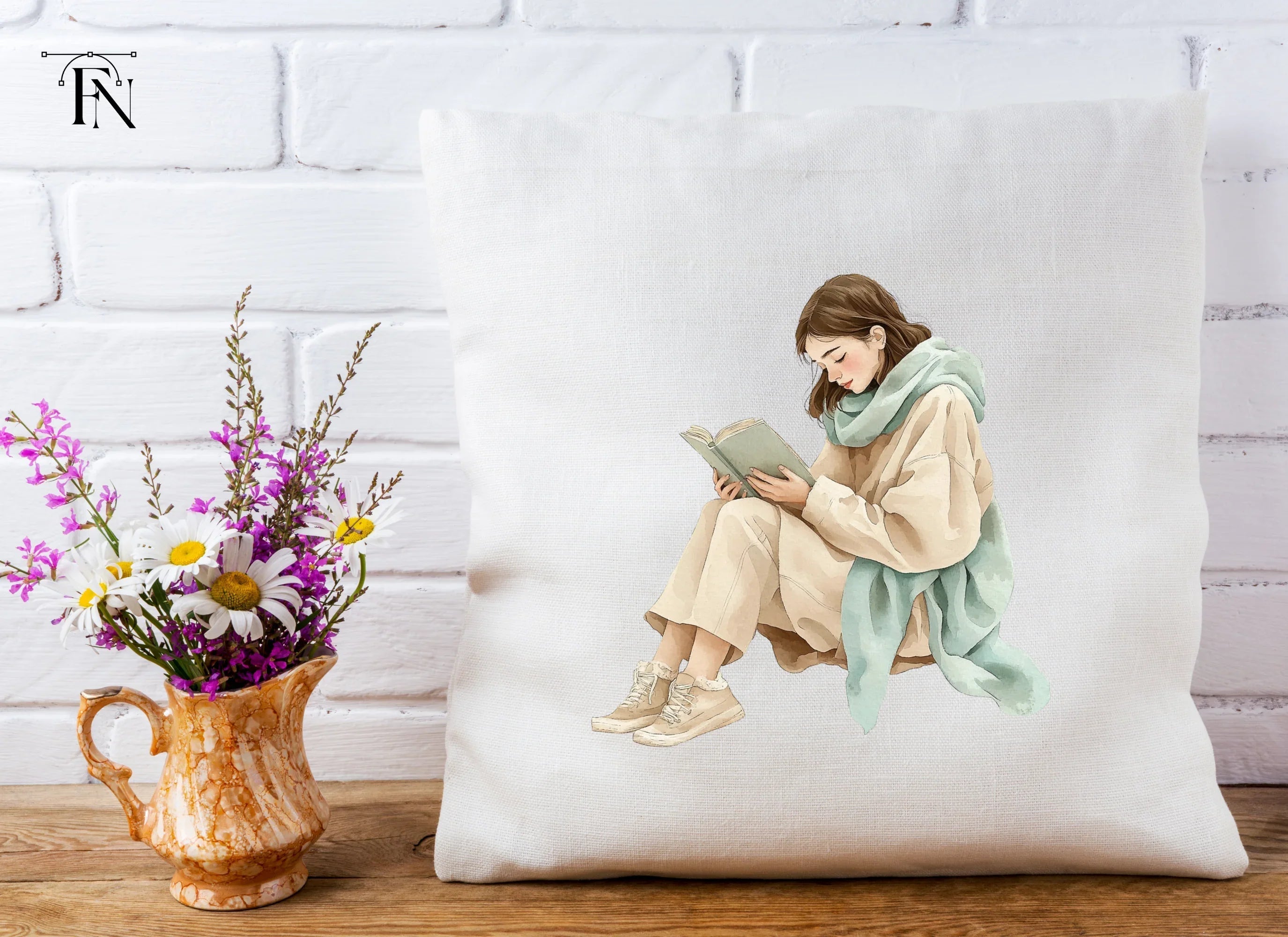 Women Reading Books Clipart Bundle