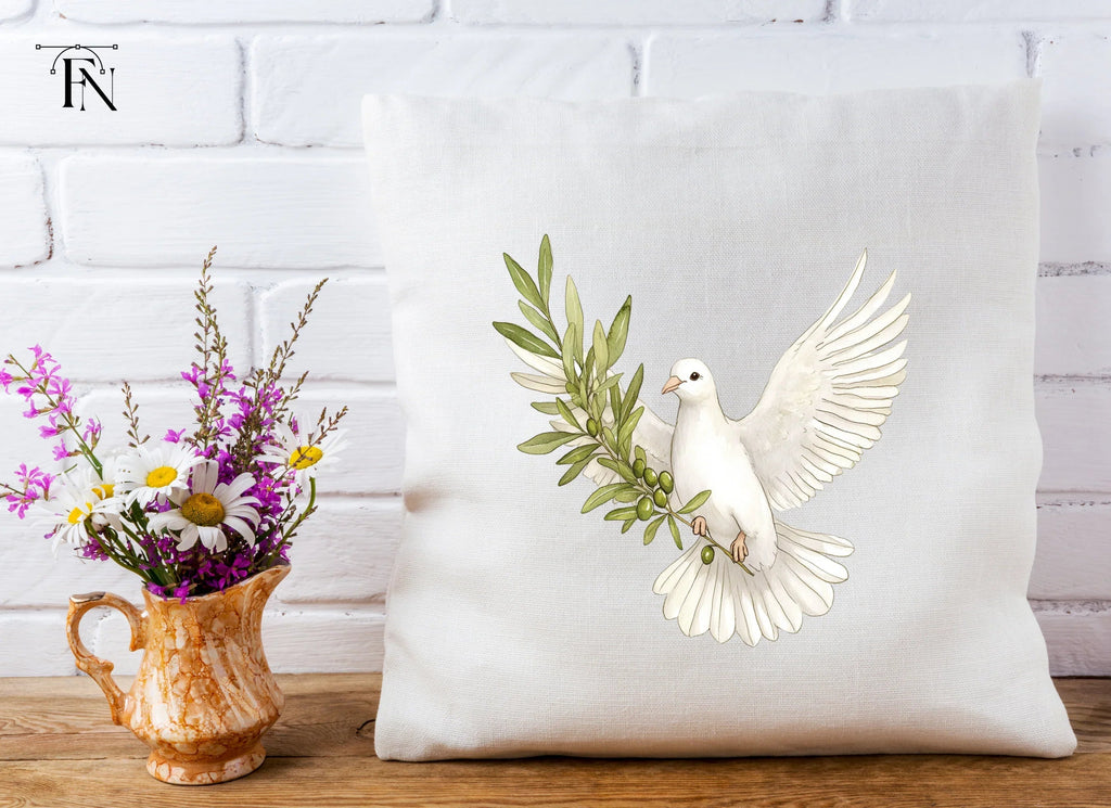 Flying Doves with Olive Branches Clipart Bundle