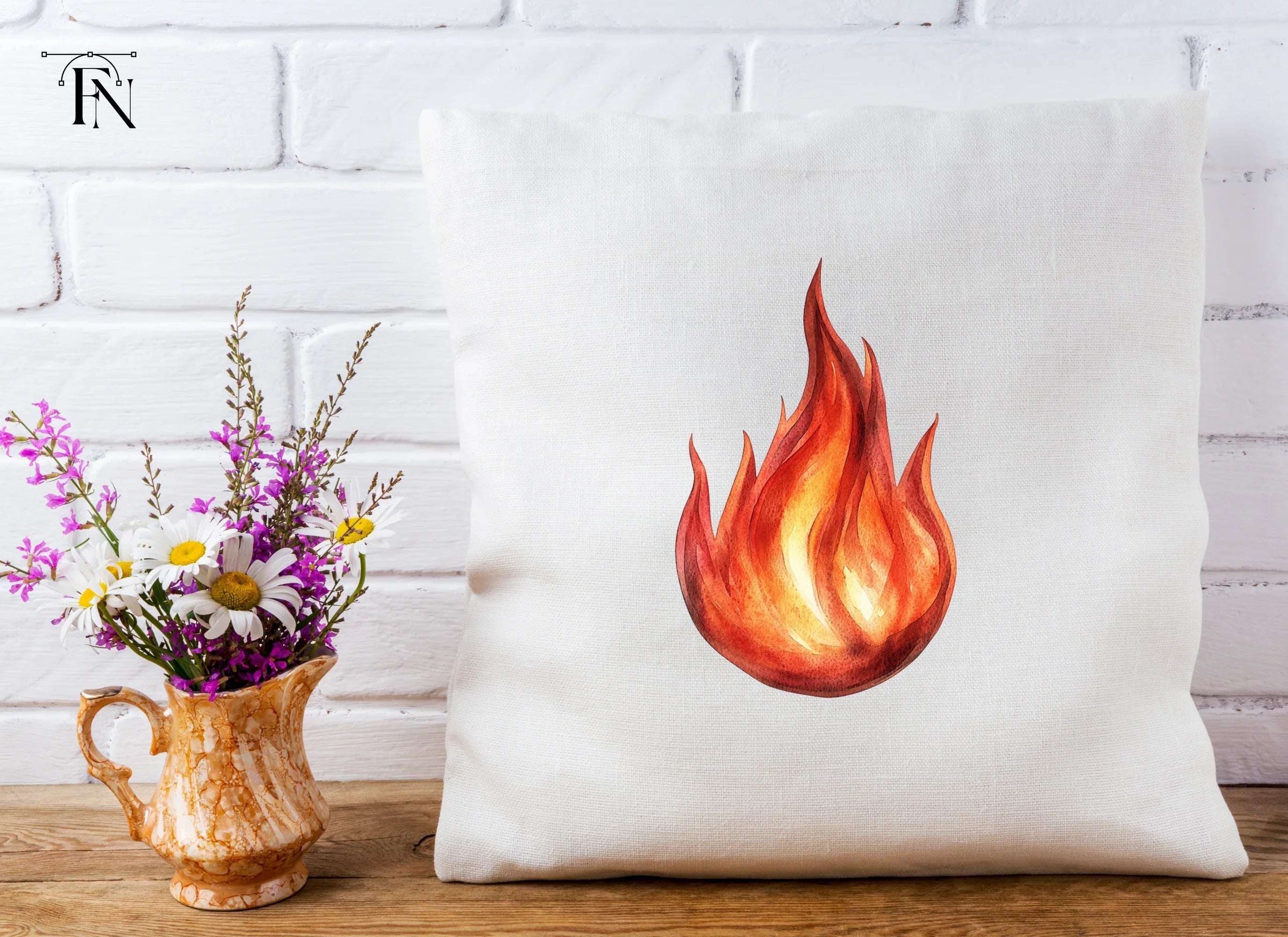 Realistic Fire Flame Clipart Bundle