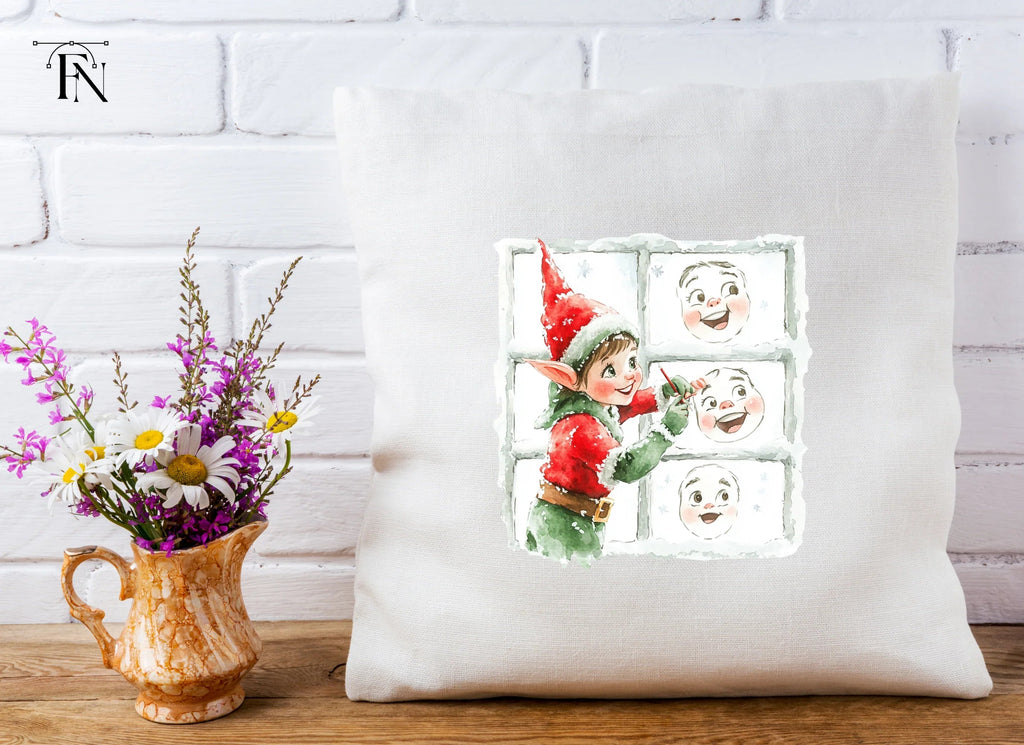 Christmas Elf Window Faces Clipart Bundle