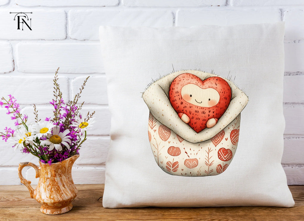 Baby Heart Swaddle Clipart Bundle