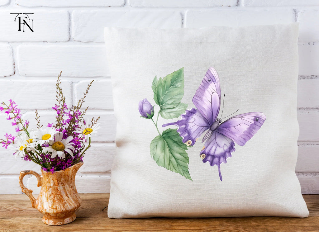 Purple Butterflies Clipart Bundle