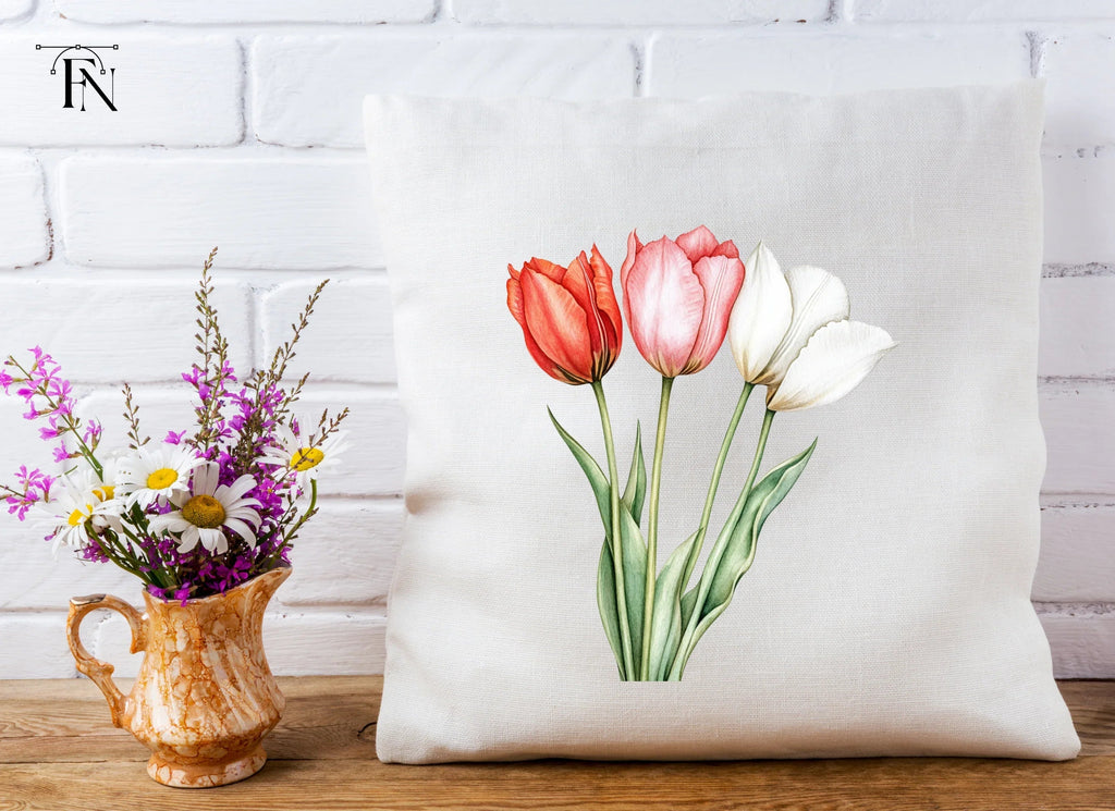 Elegant Pink and Red Tulip Clipart Bundle