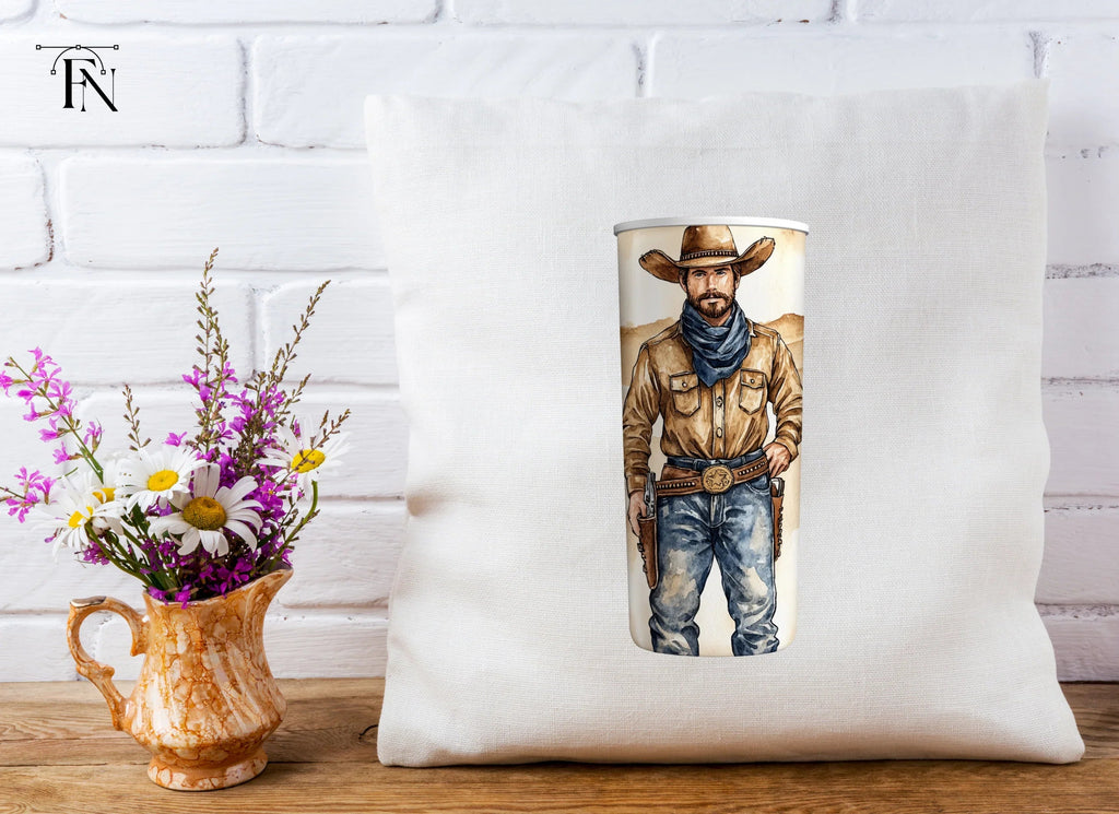 Western Cowboy Tumbler Clipart Bundle