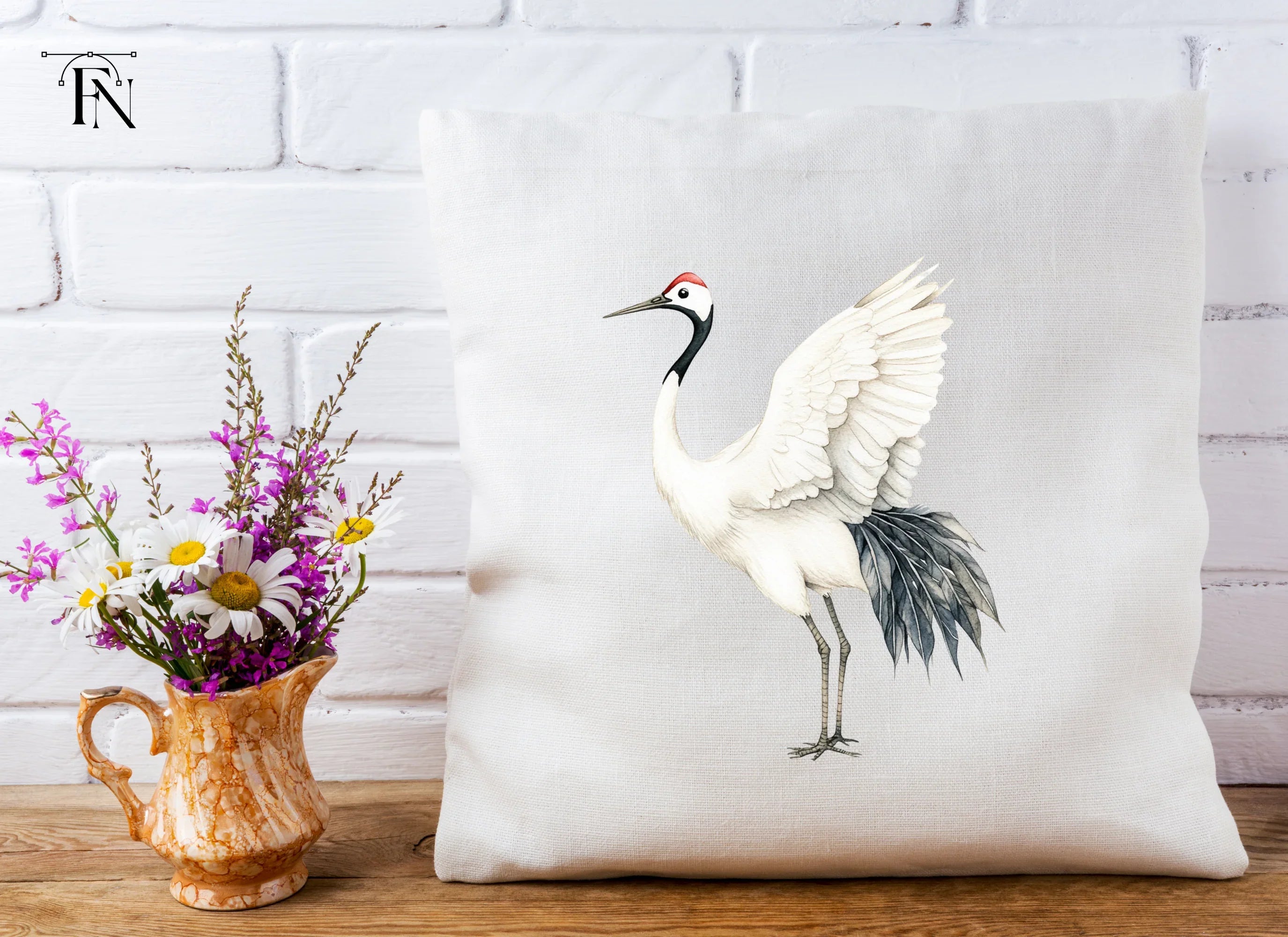 Elegant Japanese Crane Clipart Bundle