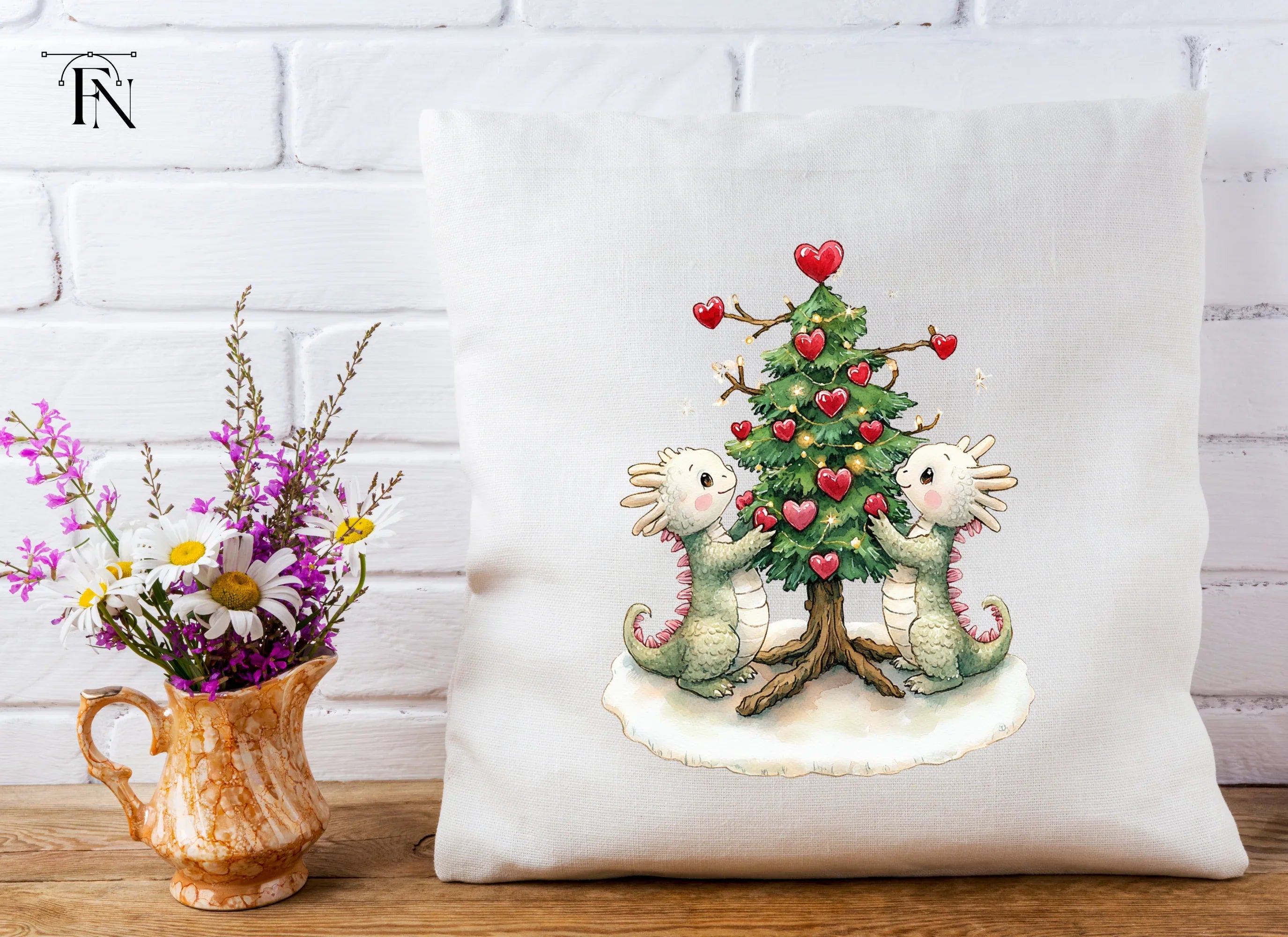 Christmas Tree Dragon Decor Clipart Bundle