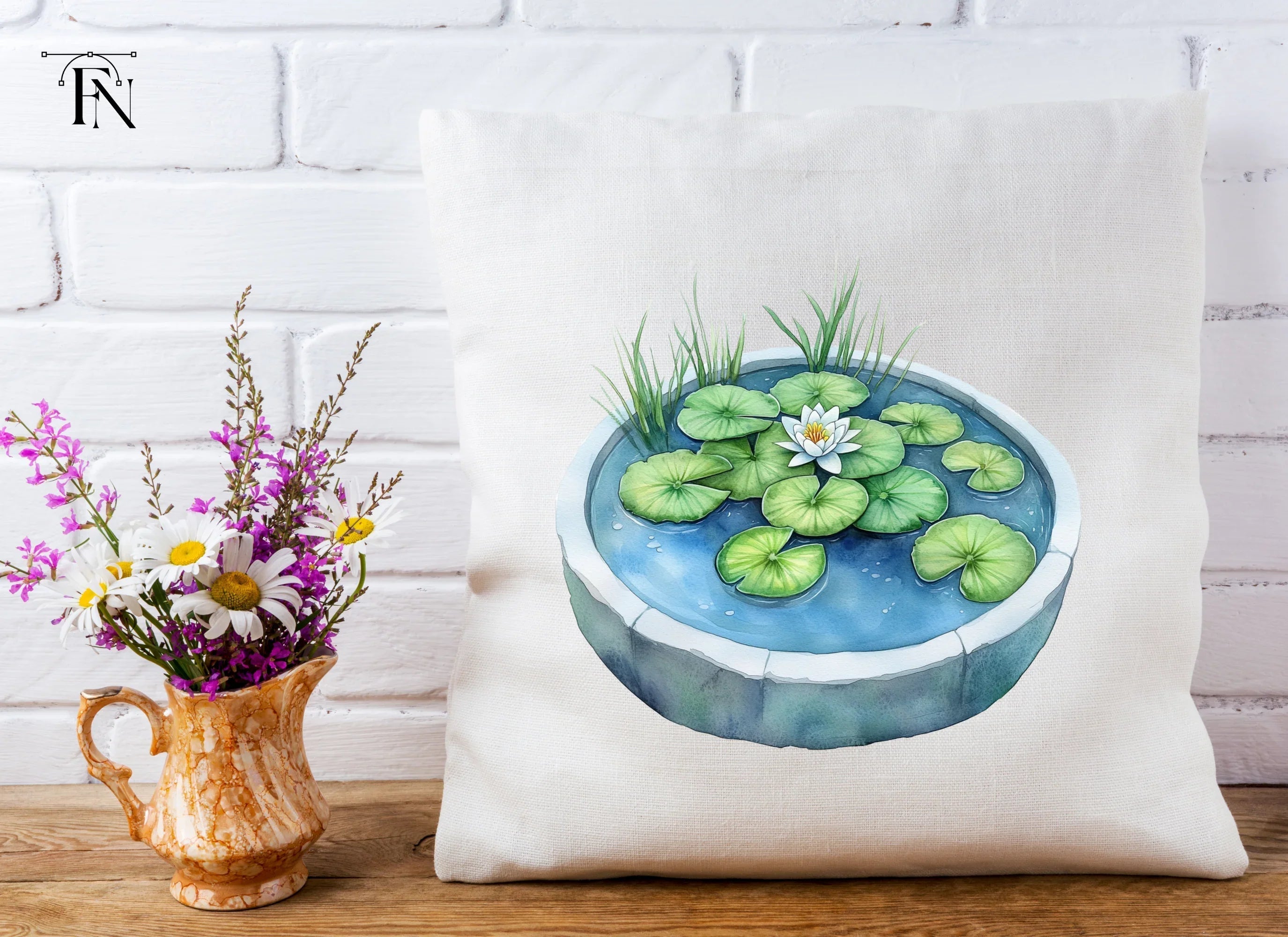 Potted Lily Pad Clipart Bundle