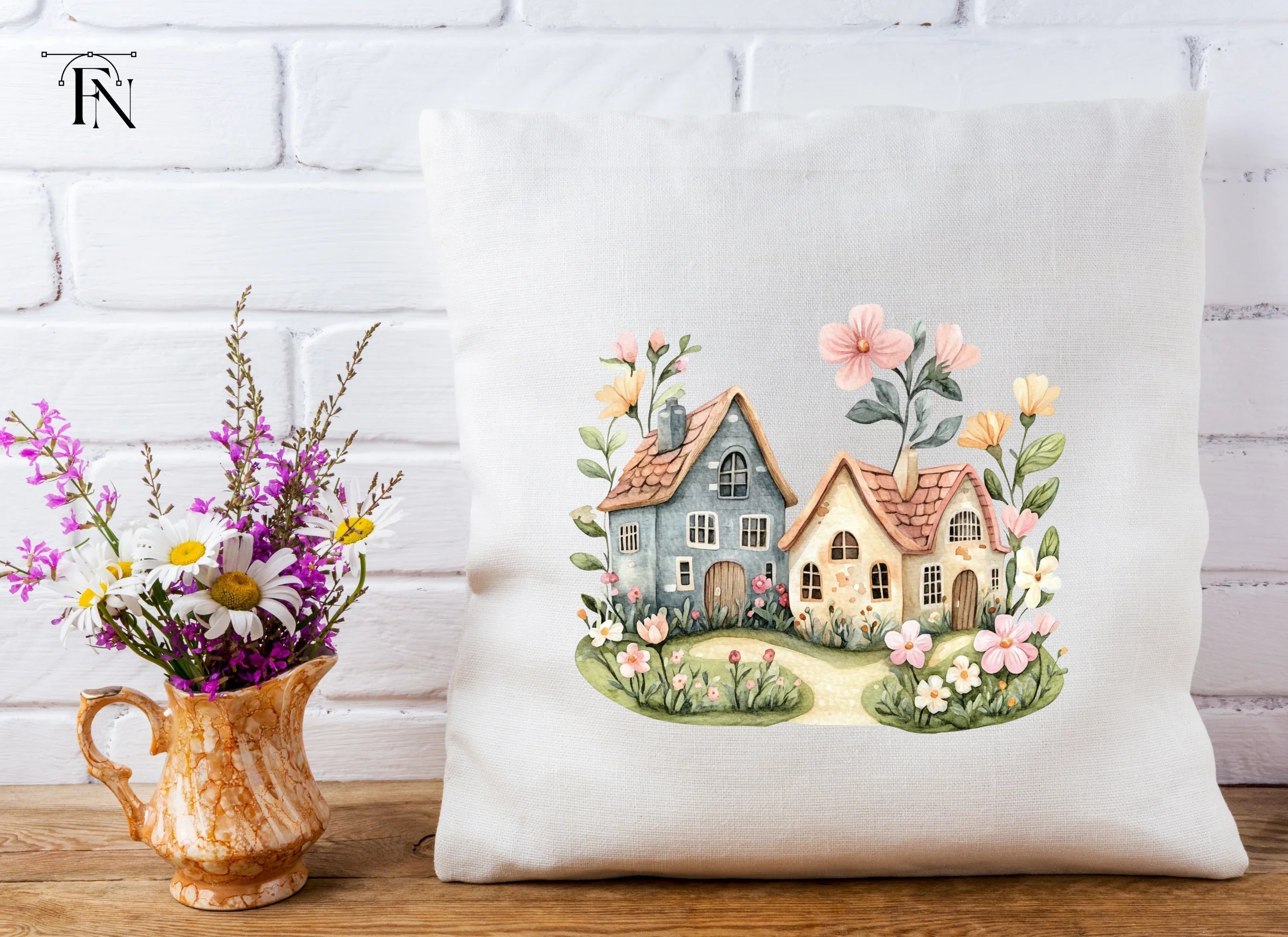 Enchanted Floral Houses Clipart Bundle