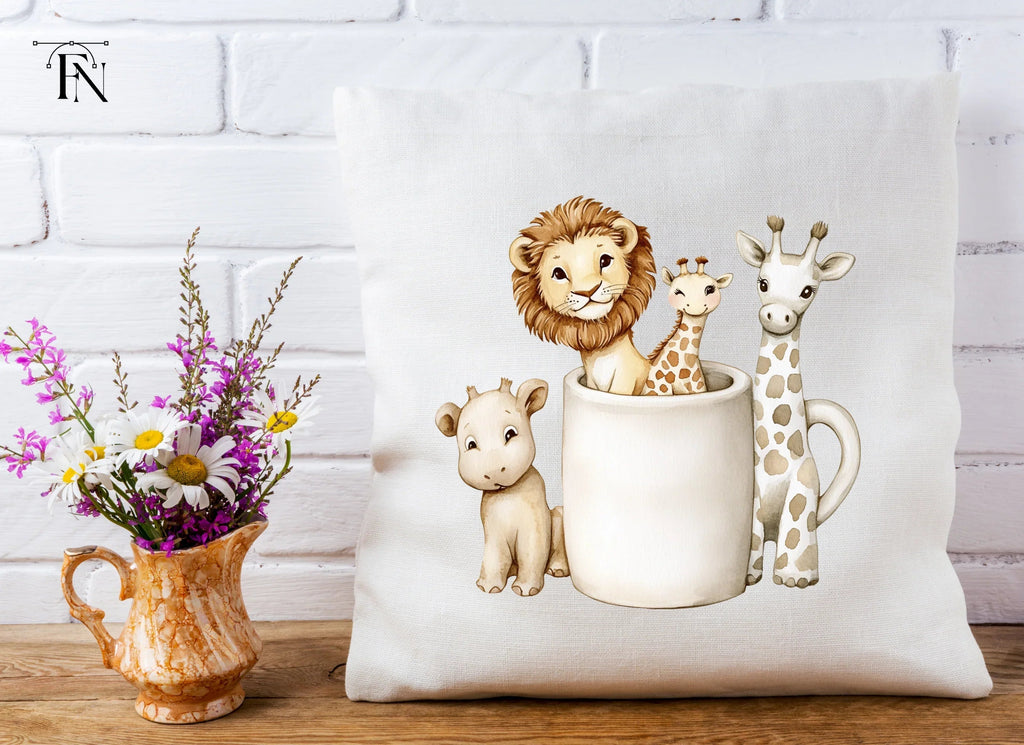 Cute Safari Animals Clipart Bundle