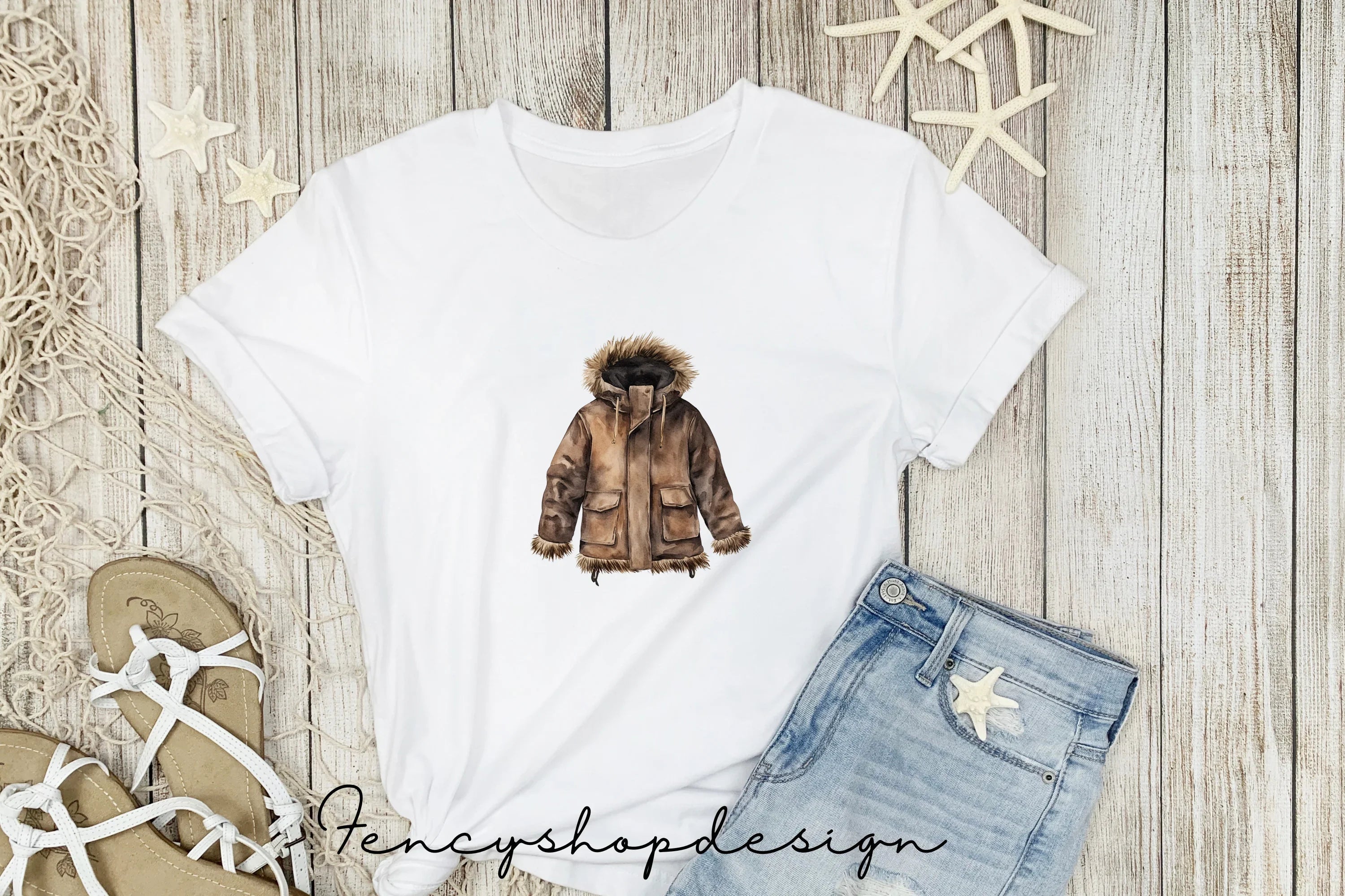 Cozy Winter Parka Clipart Bundle