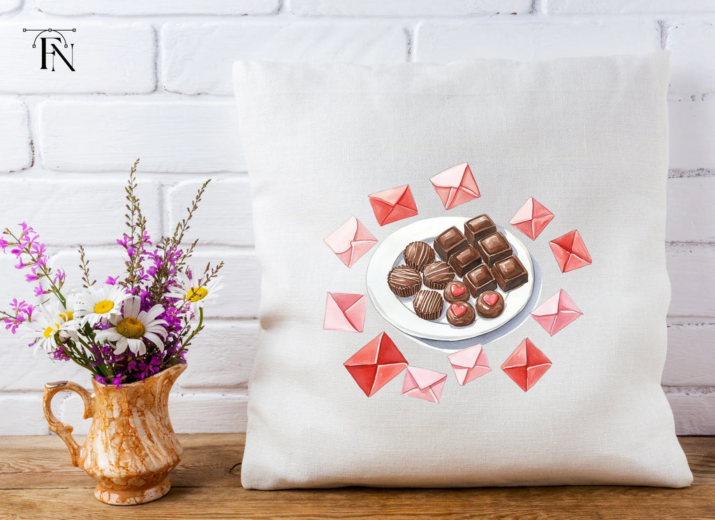 Chocolates and Love Notes Clipart Bundle