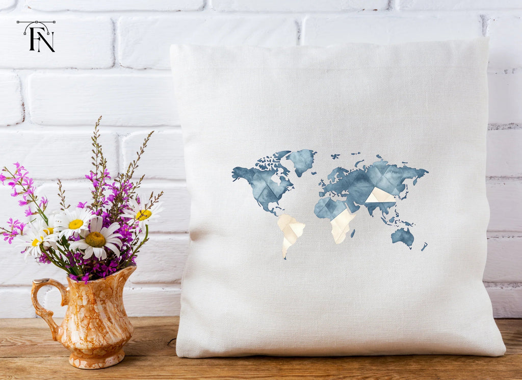 Geometric World Map Clipart Bundle