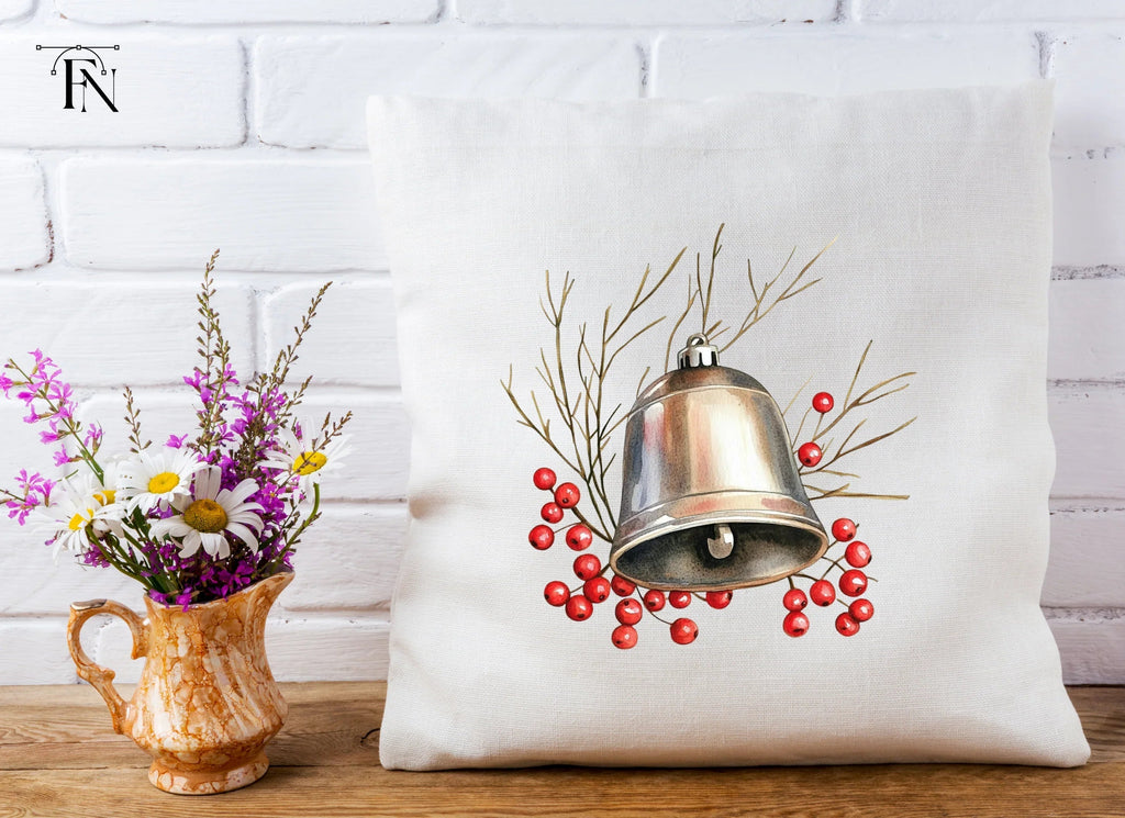 Christmas Bell with Berries Clipart Bundle