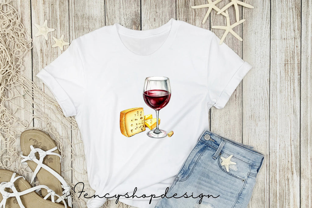 Wine and Cheese Clipart Bundle
